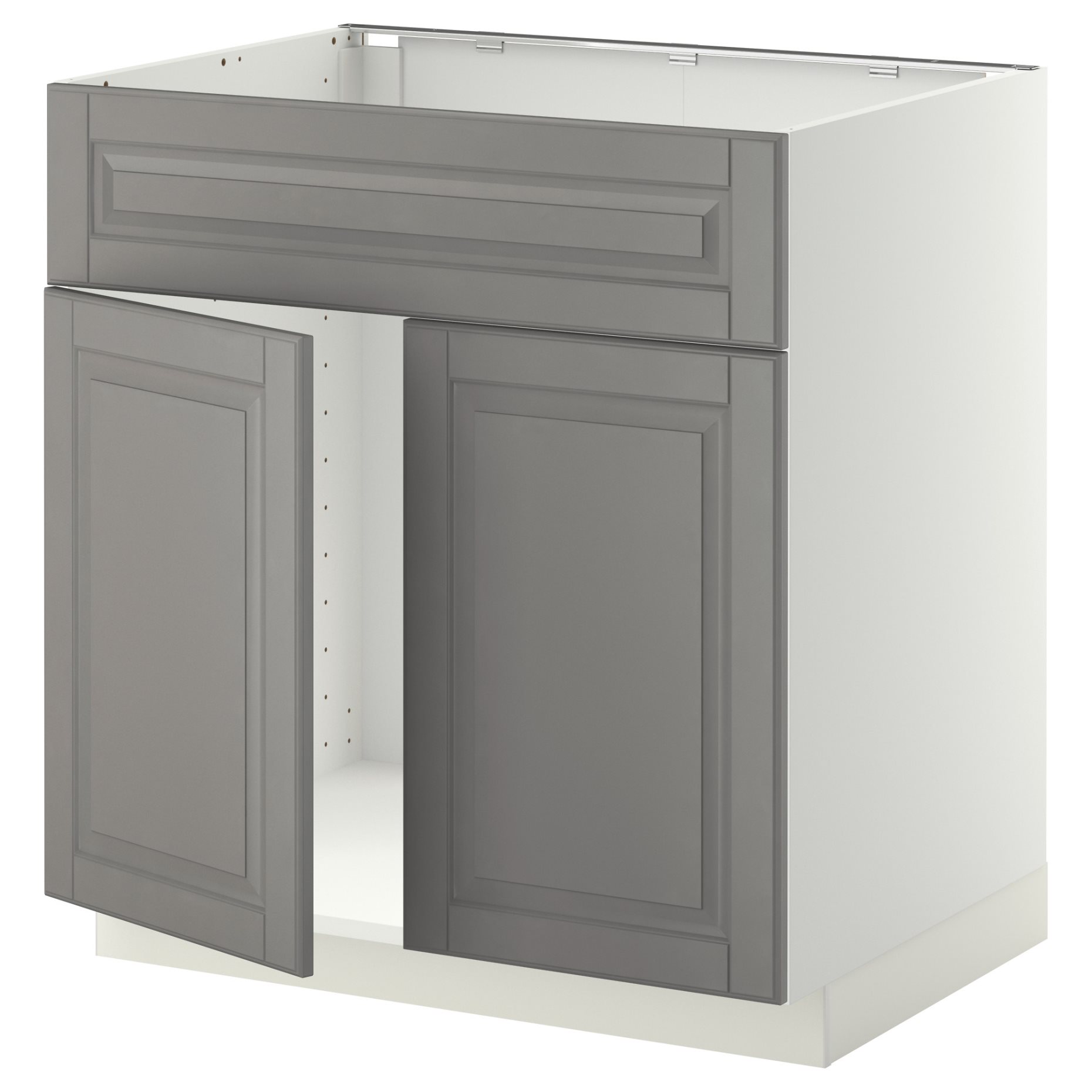 METOD, base cabinet for sink with 2 doors/front, 80x60 cm, 194.630.81
