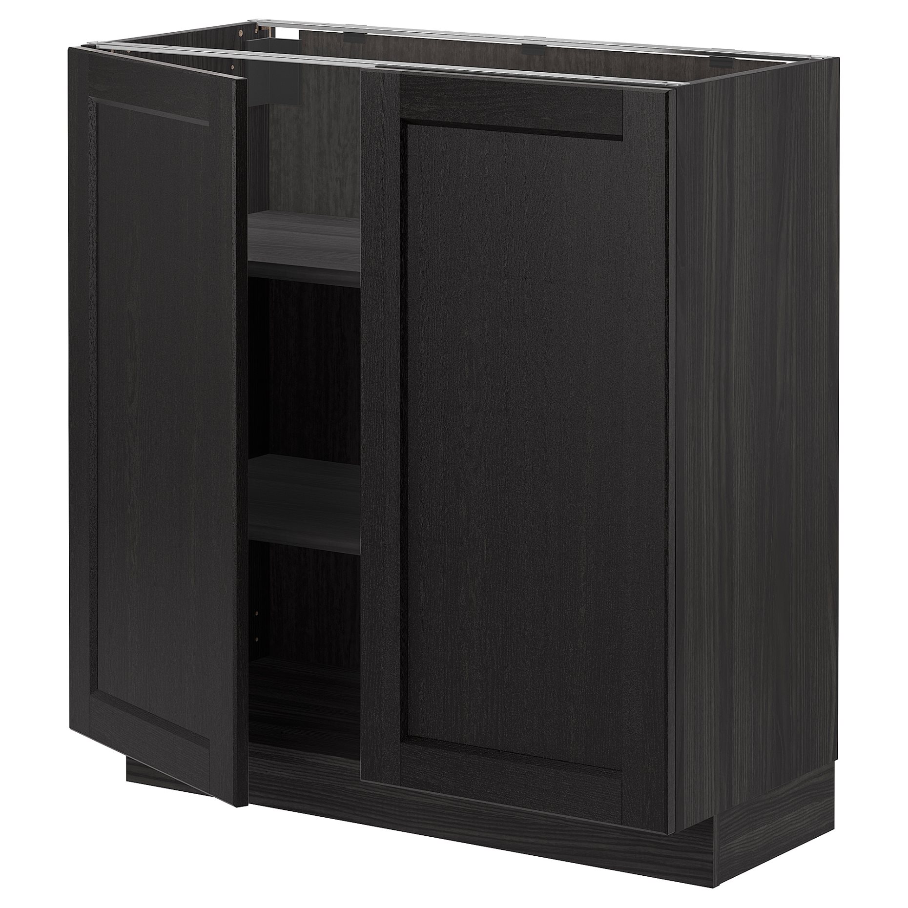 METOD, base cabinet with shelves/2 doors, 80x37 cm, 194.654.19