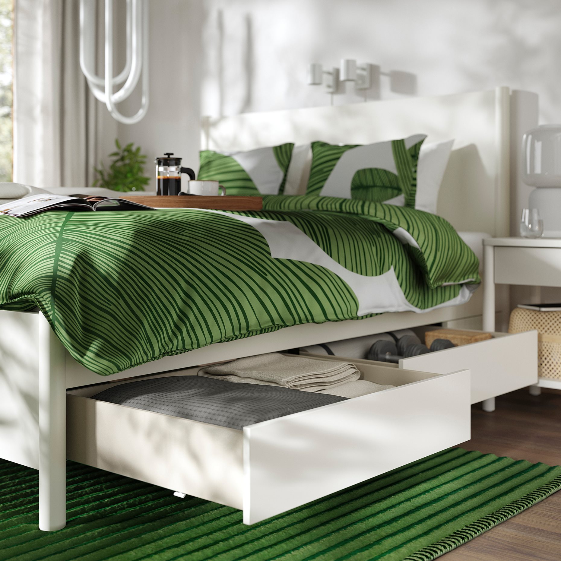 TONSTAD, bed frame with storage, 160x200 cm, 194.966.18