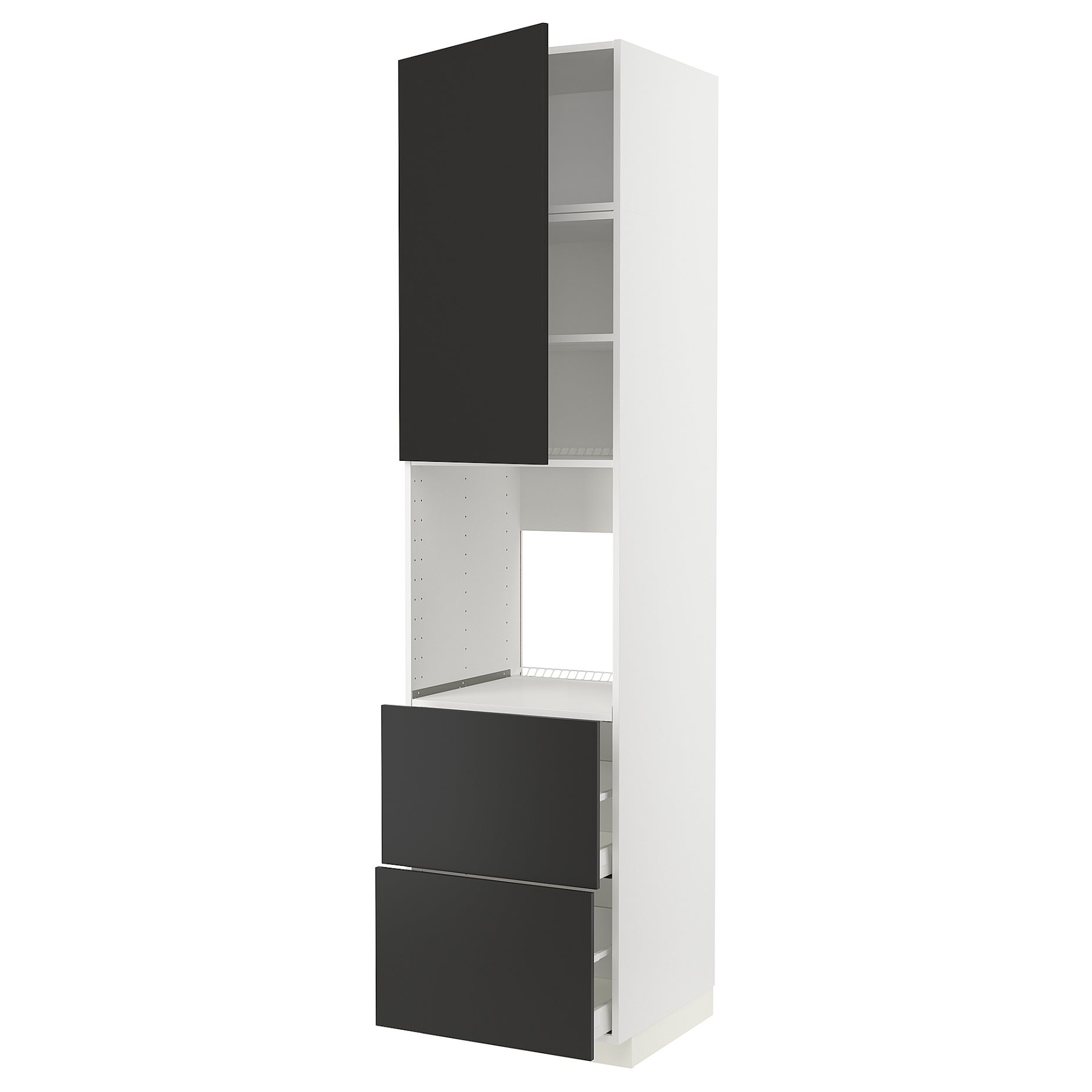 METOD, high cabinet for oven with door/2 drawers, 60x60x240 cm, 194.978.73
