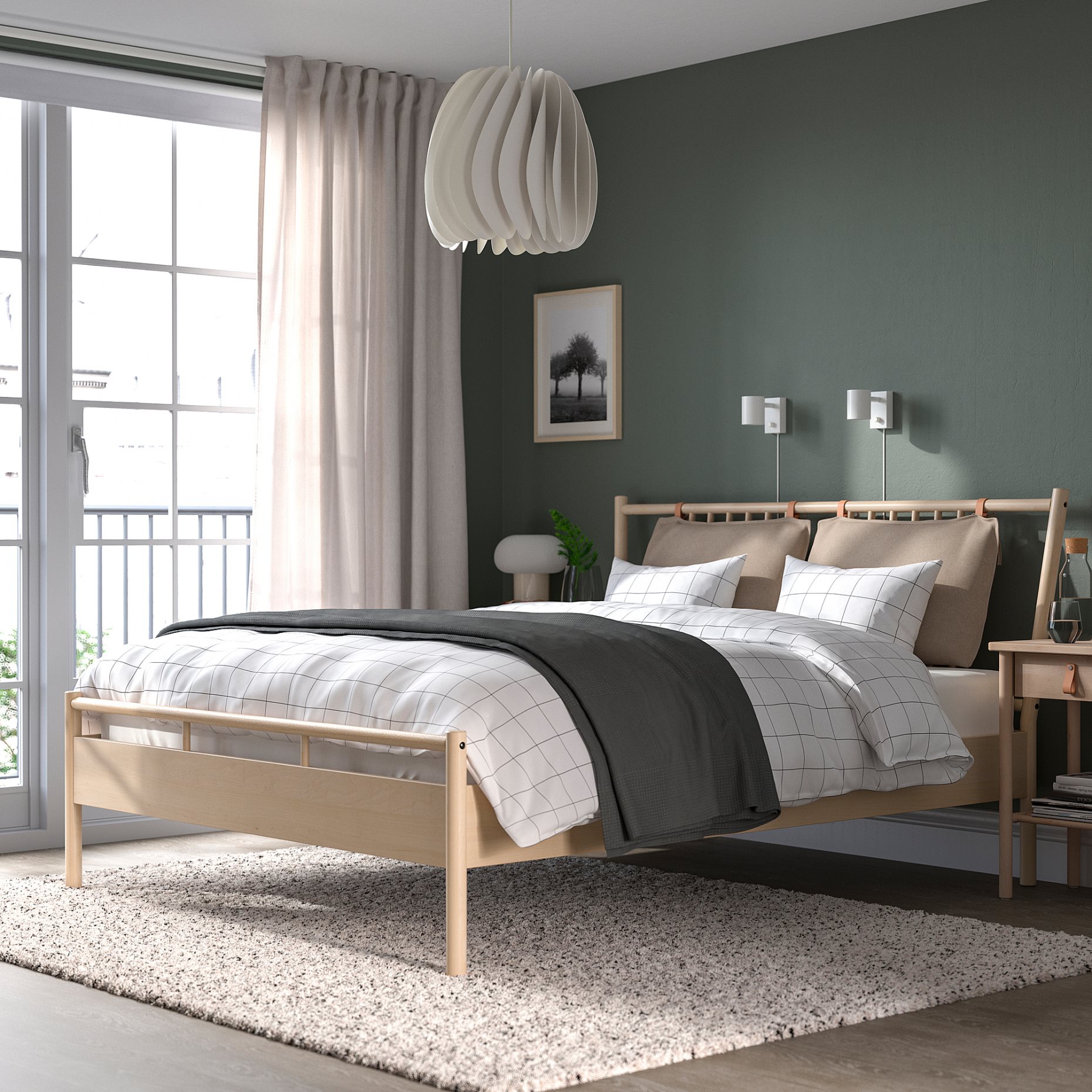BJÖRKSNÄS, bed frame, 140x200 cm, 195.016.86