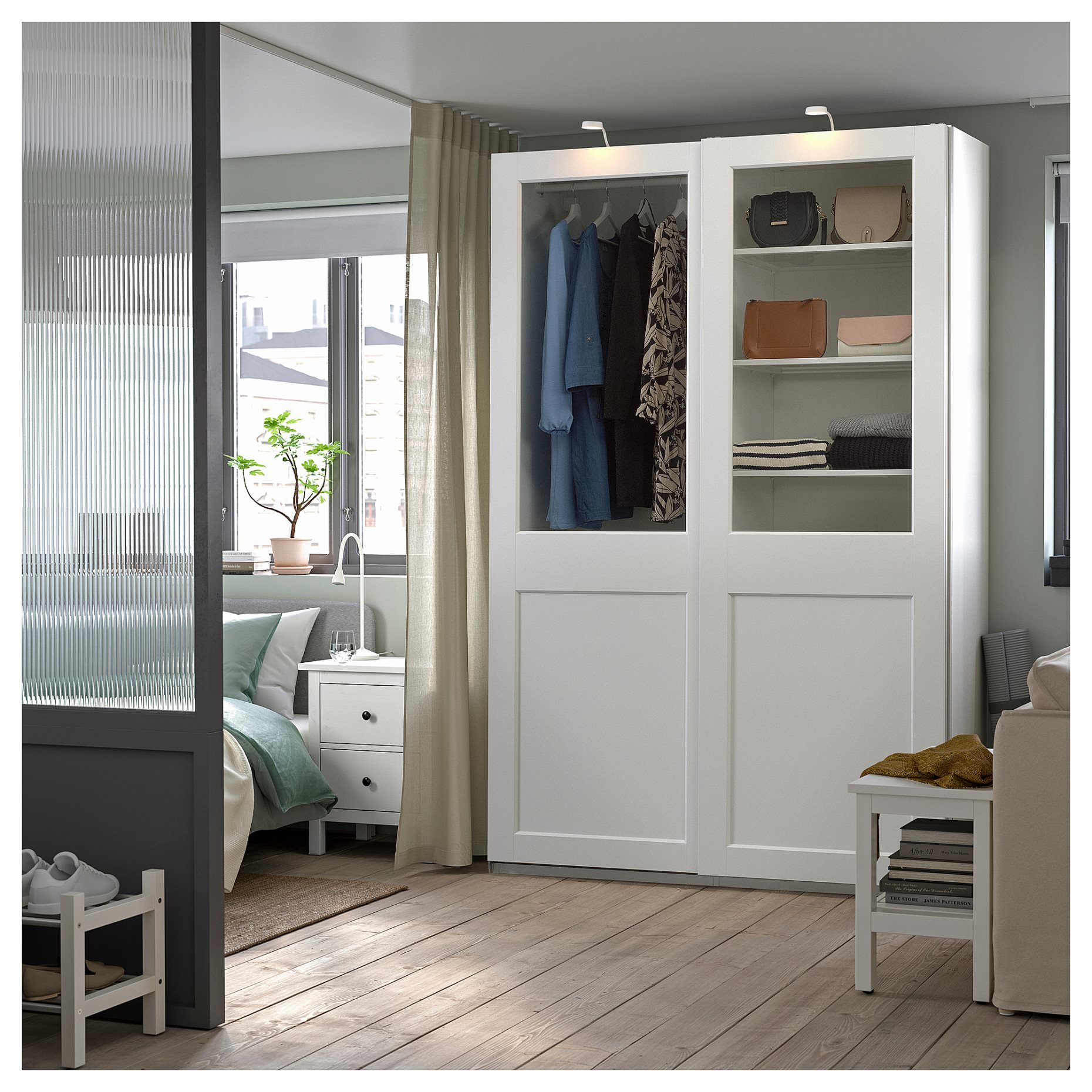 PAX/GRIMO, wardrobe combination, 150x66x236 cm, 195.031.81