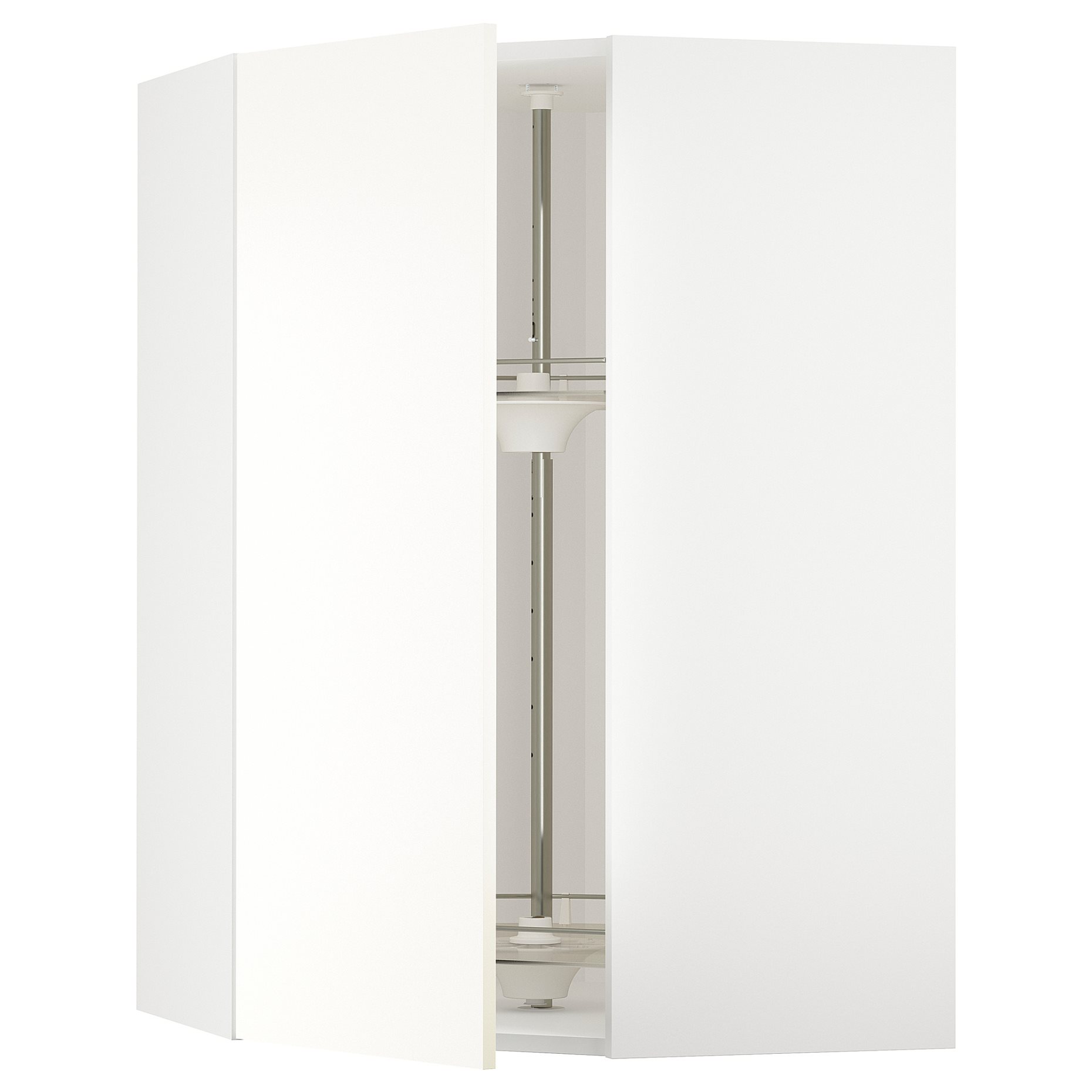METOD, corner wall cabinet with carousel, 68x100 cm, 195.074.00