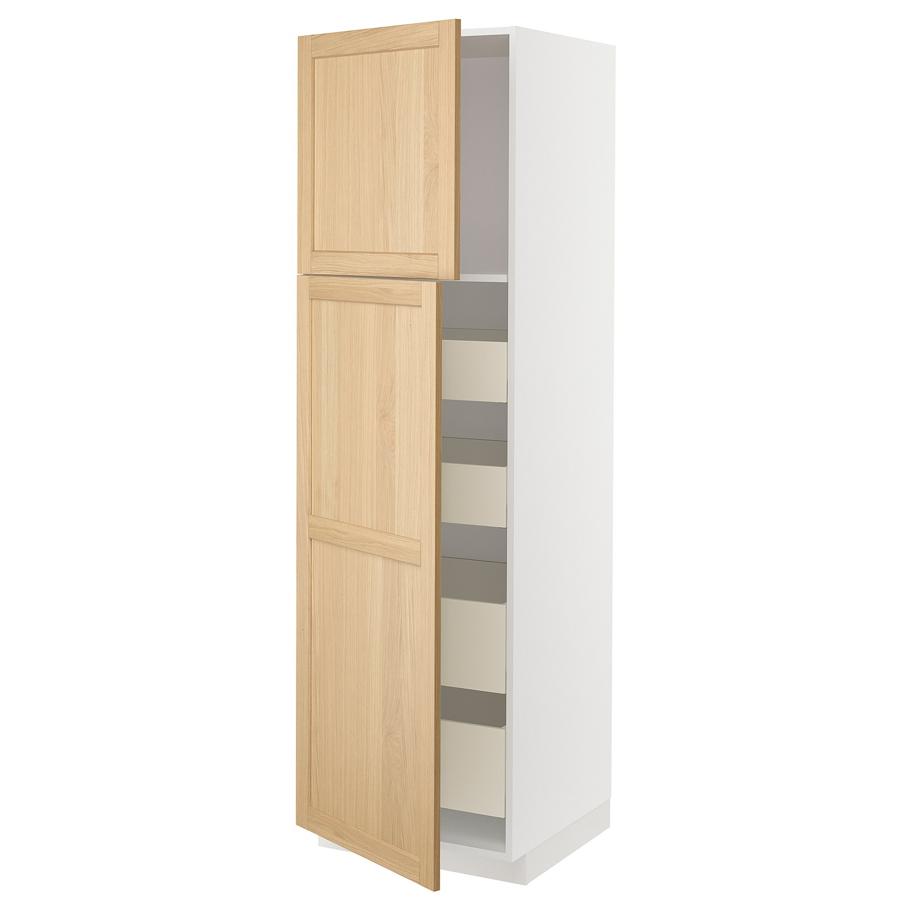 METOD, high cabinet with 2 doors/4 drawers, 60x60x200 cm, 195.094.99