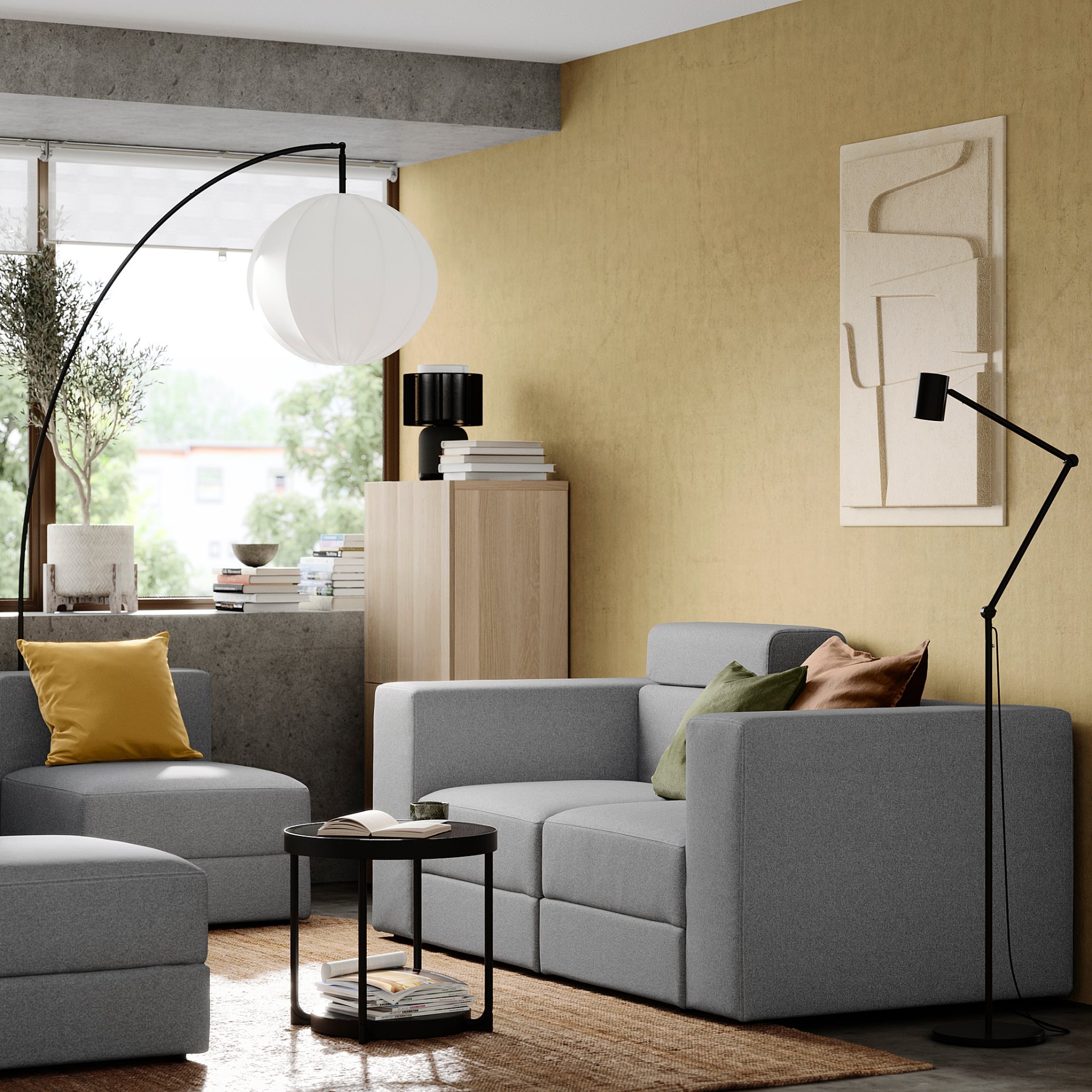 JÄTTEBO, 2-seat modular sofa with headrest, 195.104.12