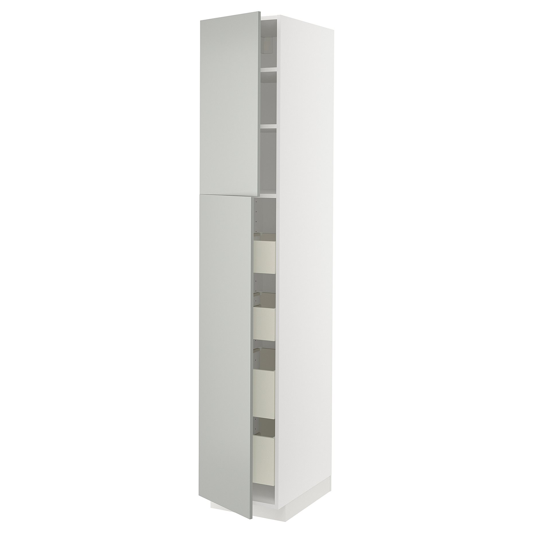 METOD, high cabinet with 2 doors/4 drawers, 40x60x220 cm, 195.388.02