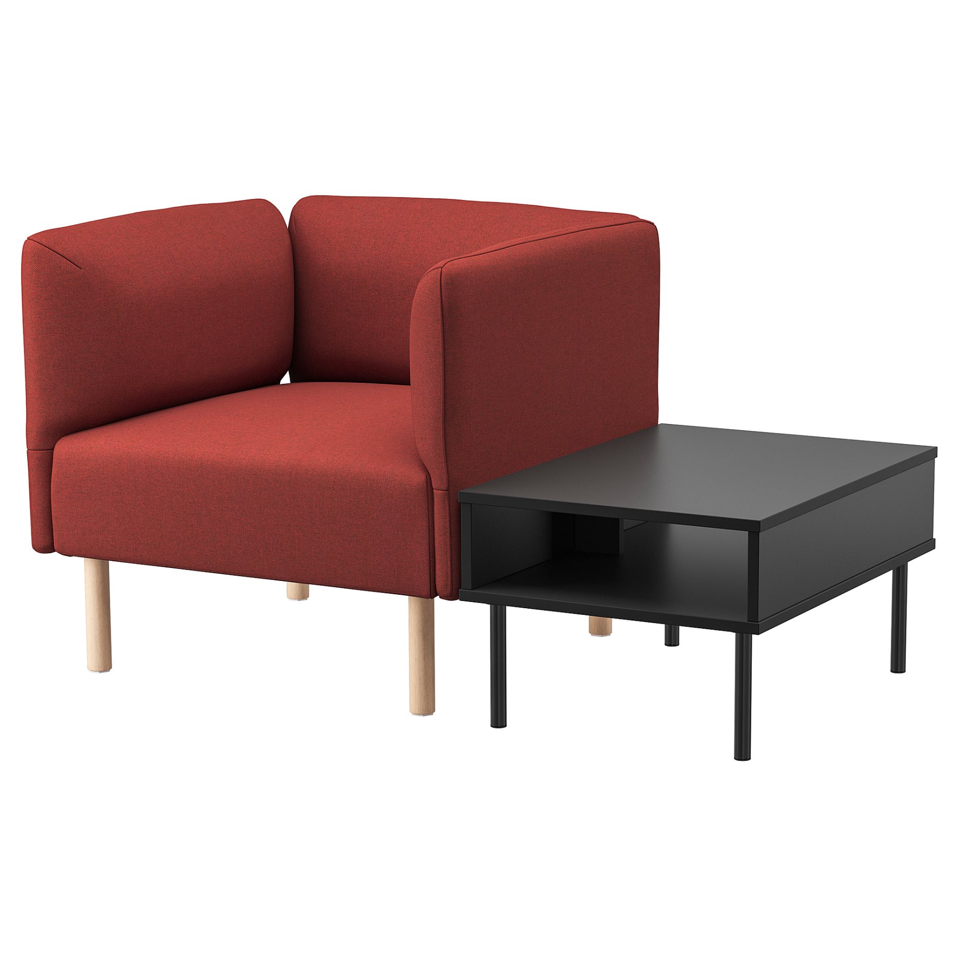 LILLEHEM, armchair with side table, 195.697.37