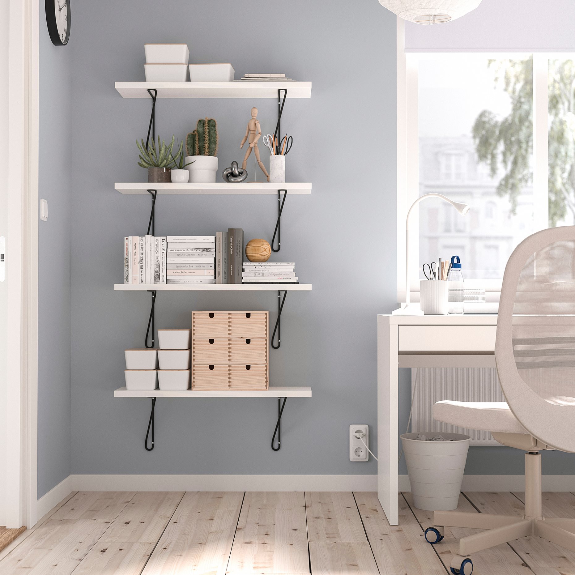 BERGSHULT/FORLAGGARE, wall shelf, 80x20 cm, 195.727.92