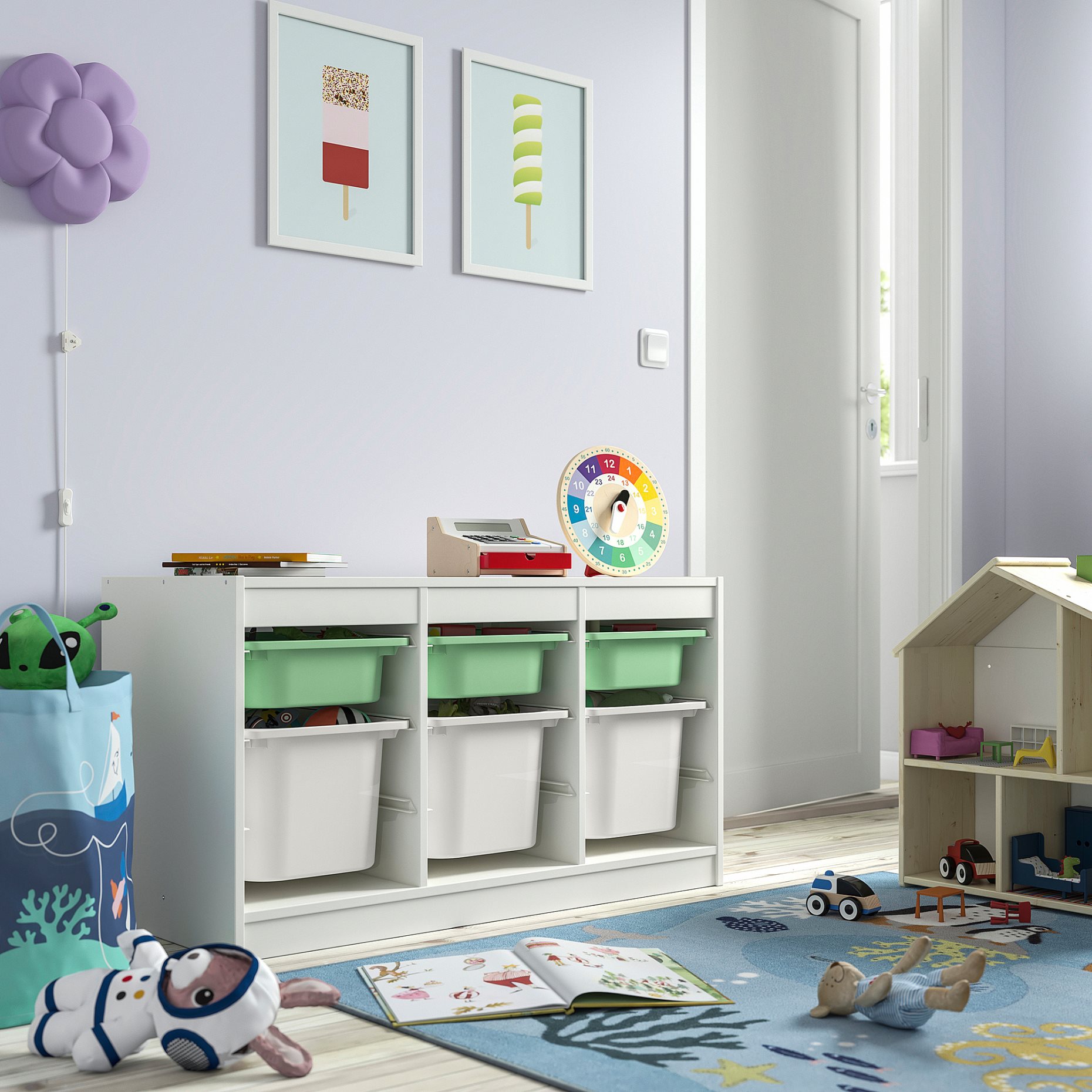 TROFAST, storage combination with boxes, 99x44x56 cm, 195.744.75