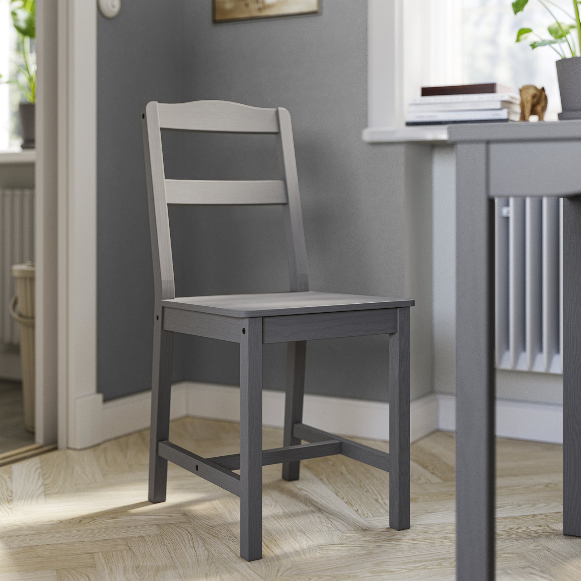 HAUGA/HAUGA, table and 2 chairs, 74x74 cm, 195.749.08