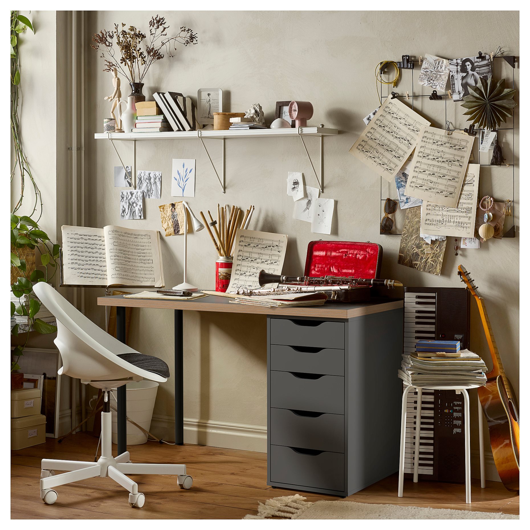 LAGKAPTEN/ALEX, desk, 120x60 cm, 195.849.26