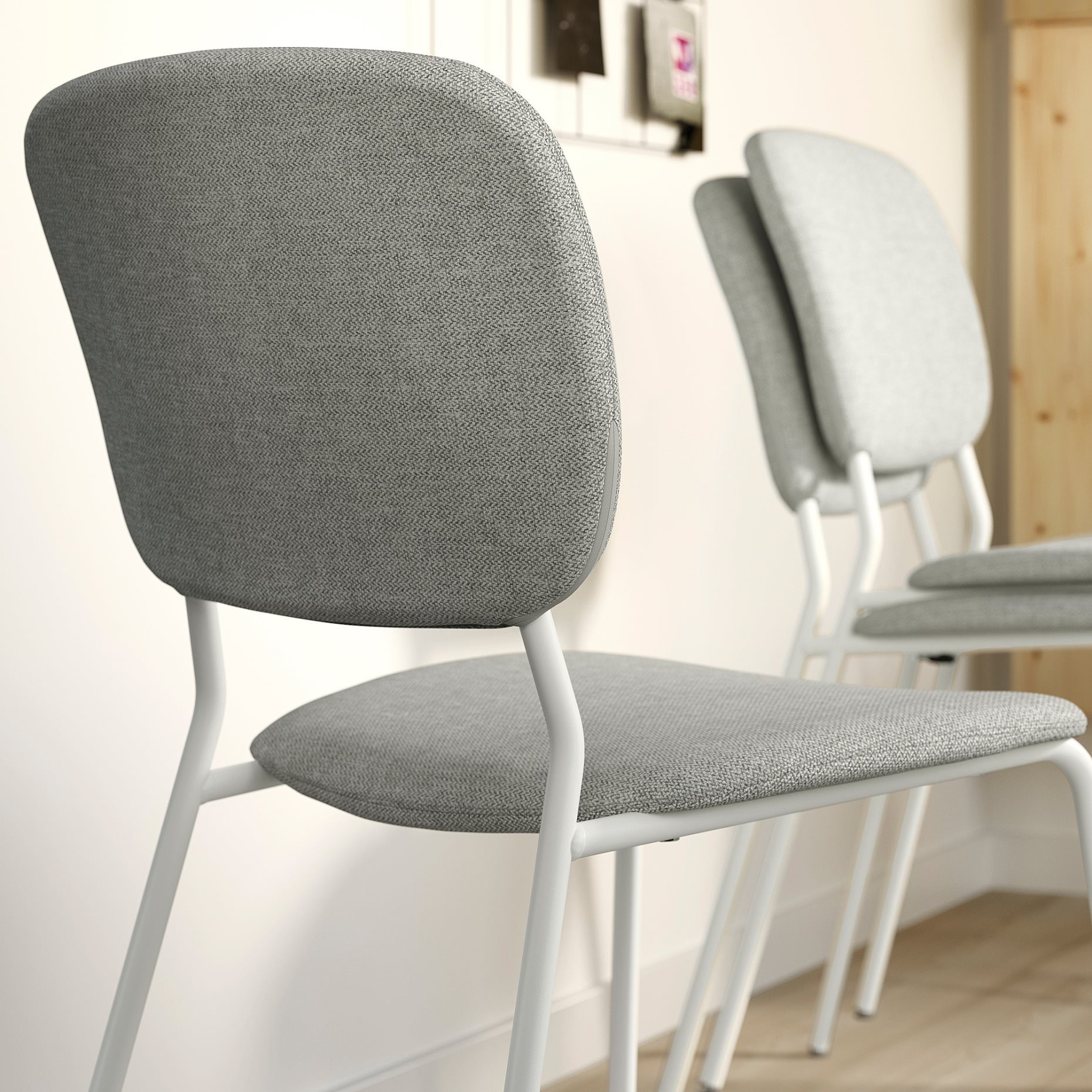 VIHALS, τραπέζι και 4 καρέκλες, 120/180x74 cm, 195.899.57