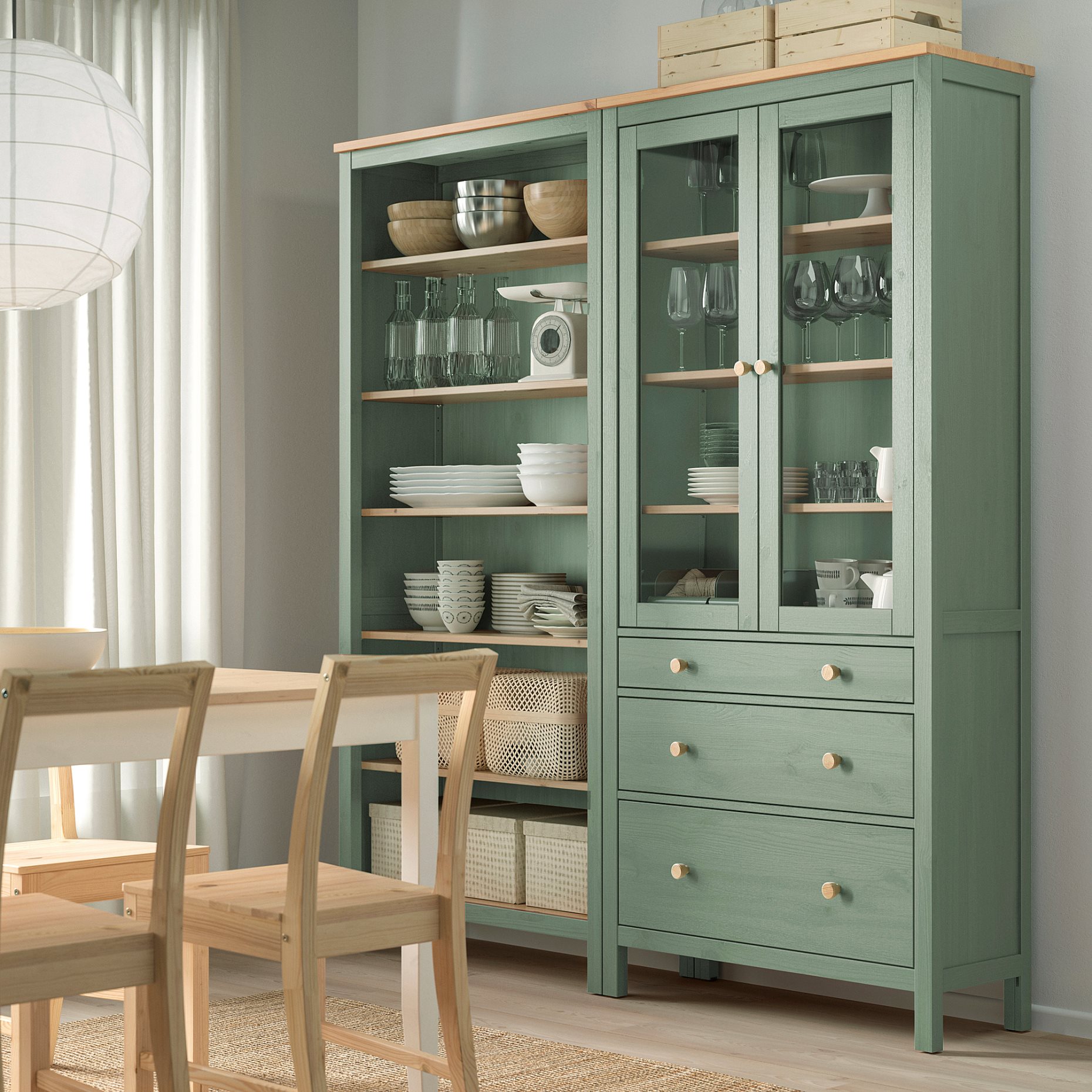 HEMNES, storage combination w doors/drawers, 180x197 cm, 196.023.41