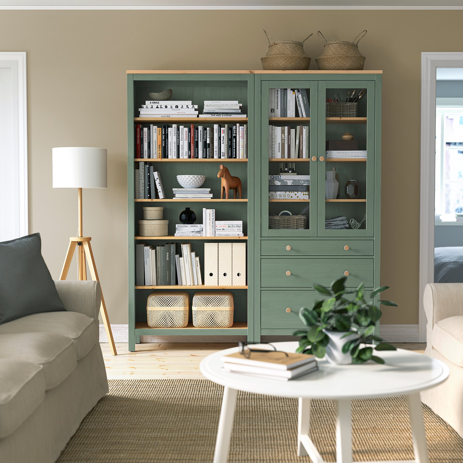HEMNES, storage combination w doors/drawers, 180x197 cm, 196.023.41