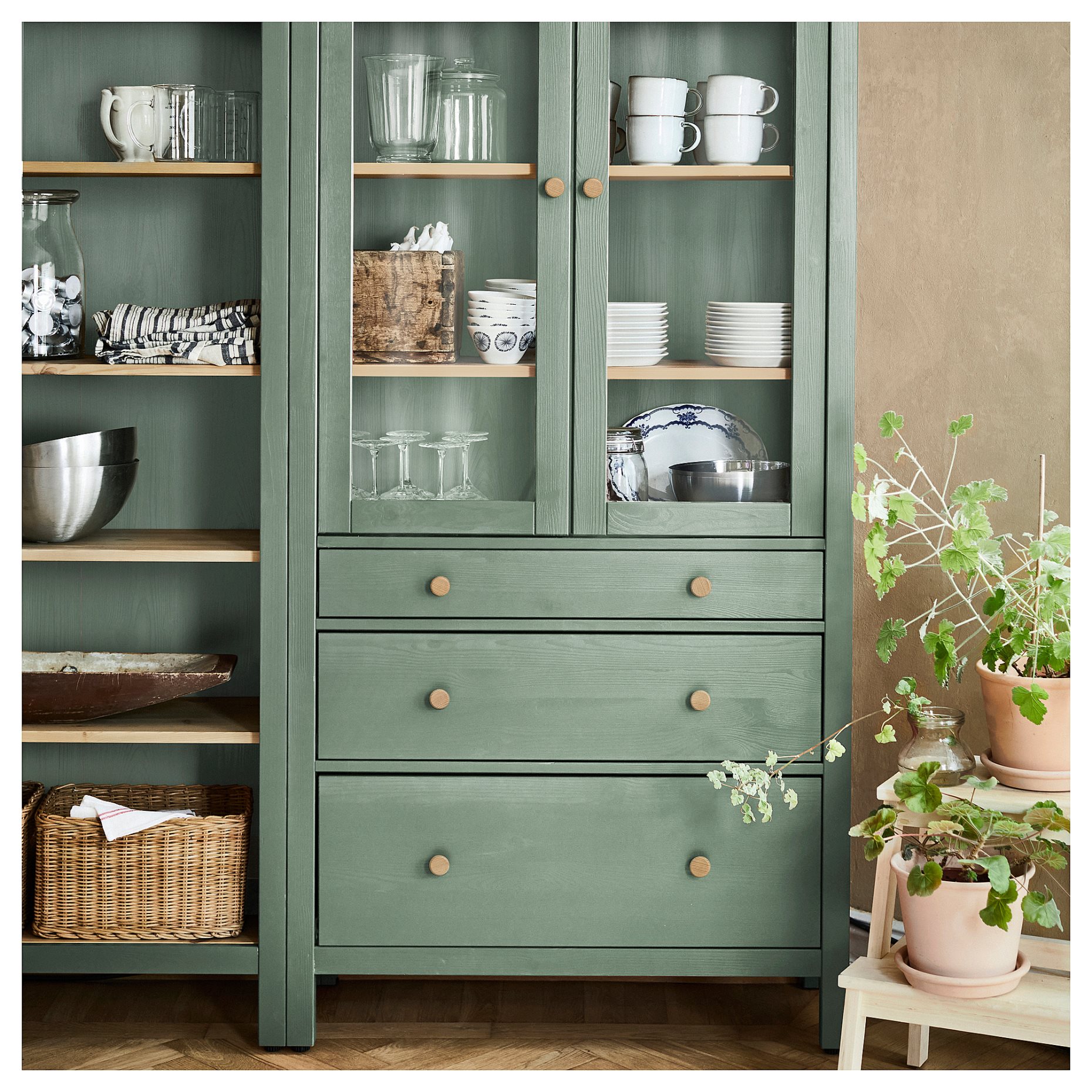 HEMNES, storage combination w doors/drawers, 180x197 cm, 196.023.41
