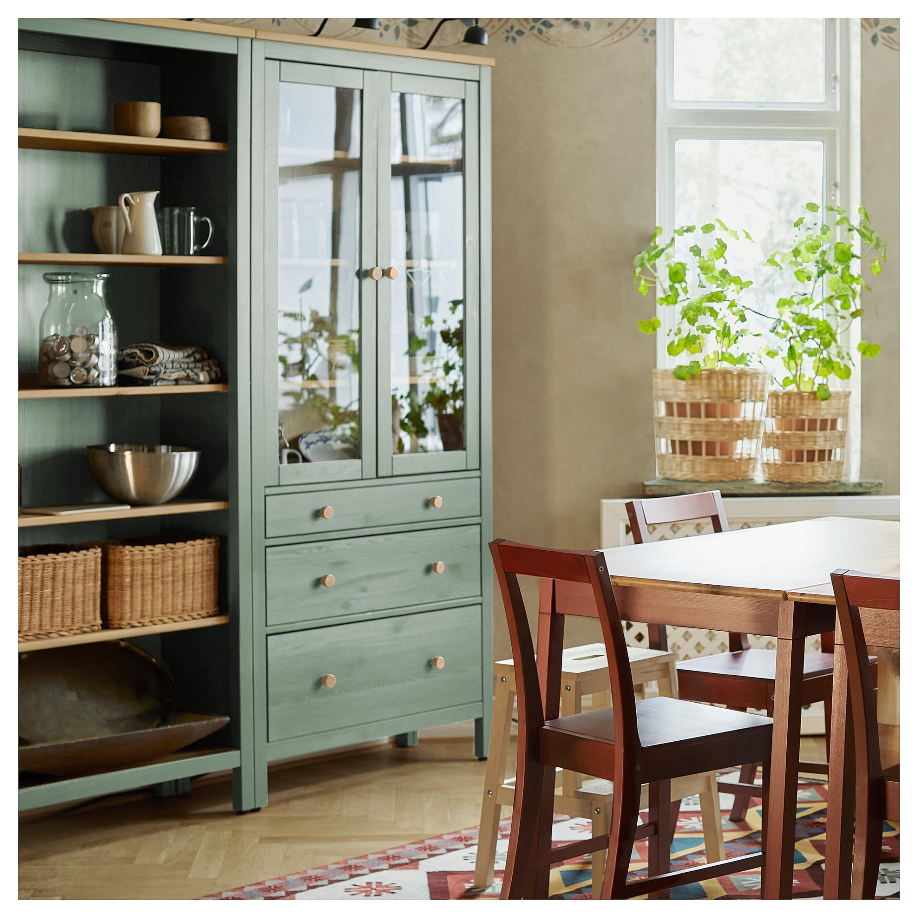 HEMNES, storage combination w doors/drawers, 180x197 cm, 196.023.41