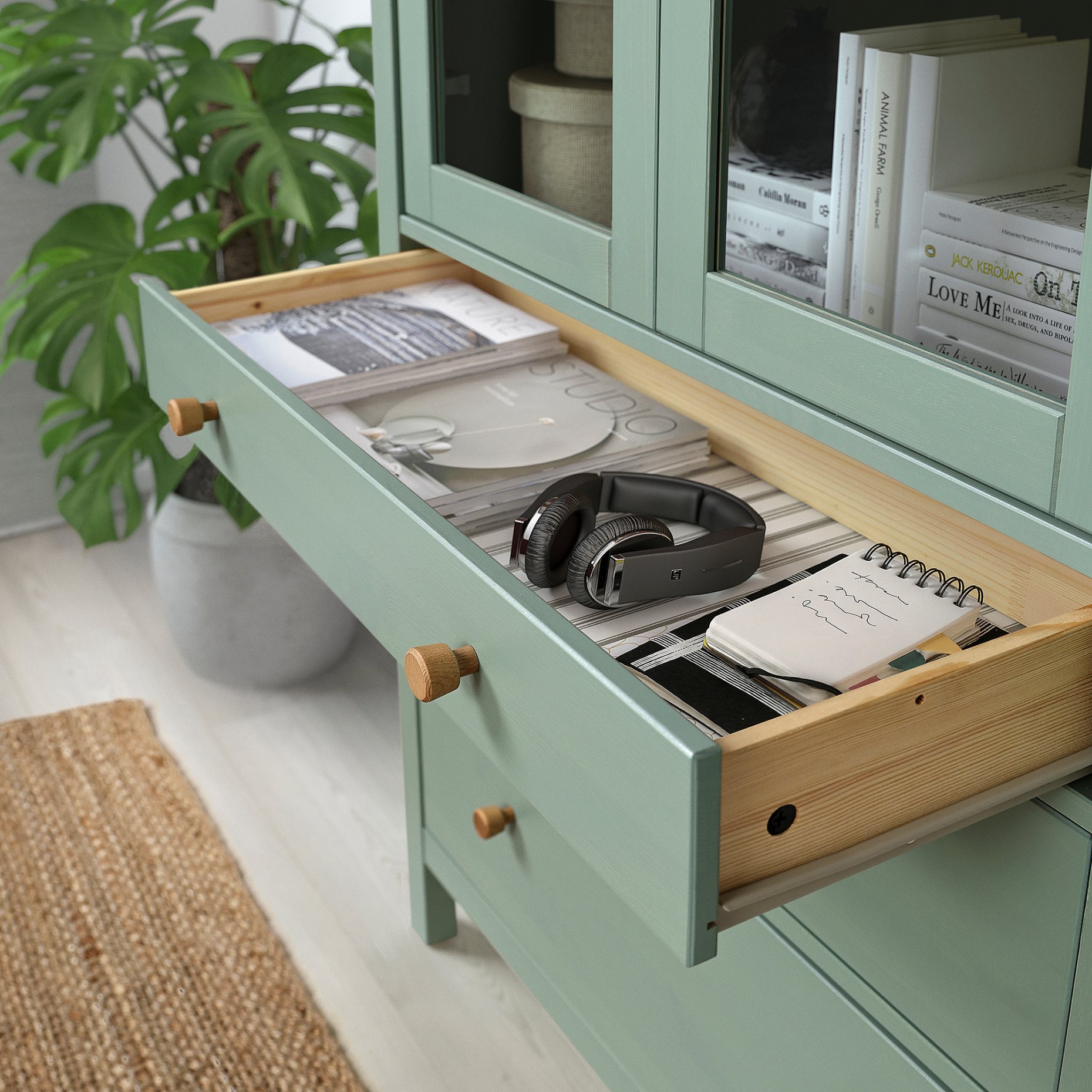 HEMNES, storage combination w doors/drawers, 180x197 cm, 196.023.41