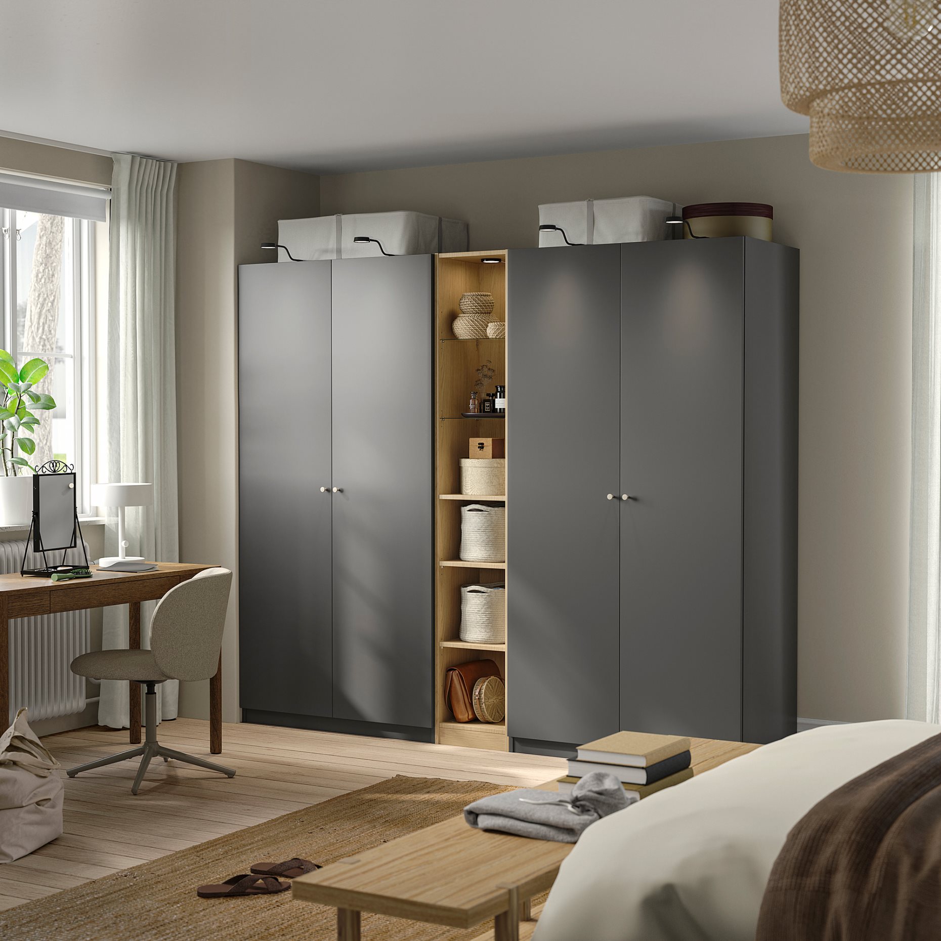 PAX/FORSAND, wardrobe combination, 235x60x201 cm, 196.073.53