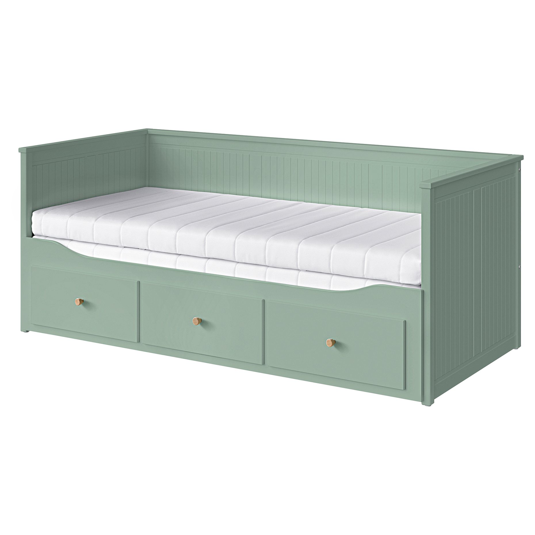 HEMNES, κρεβάτι επισκέπτη day bed 3 συρτάρια/2 στρώματα, 80x200 cm, 196.102.23