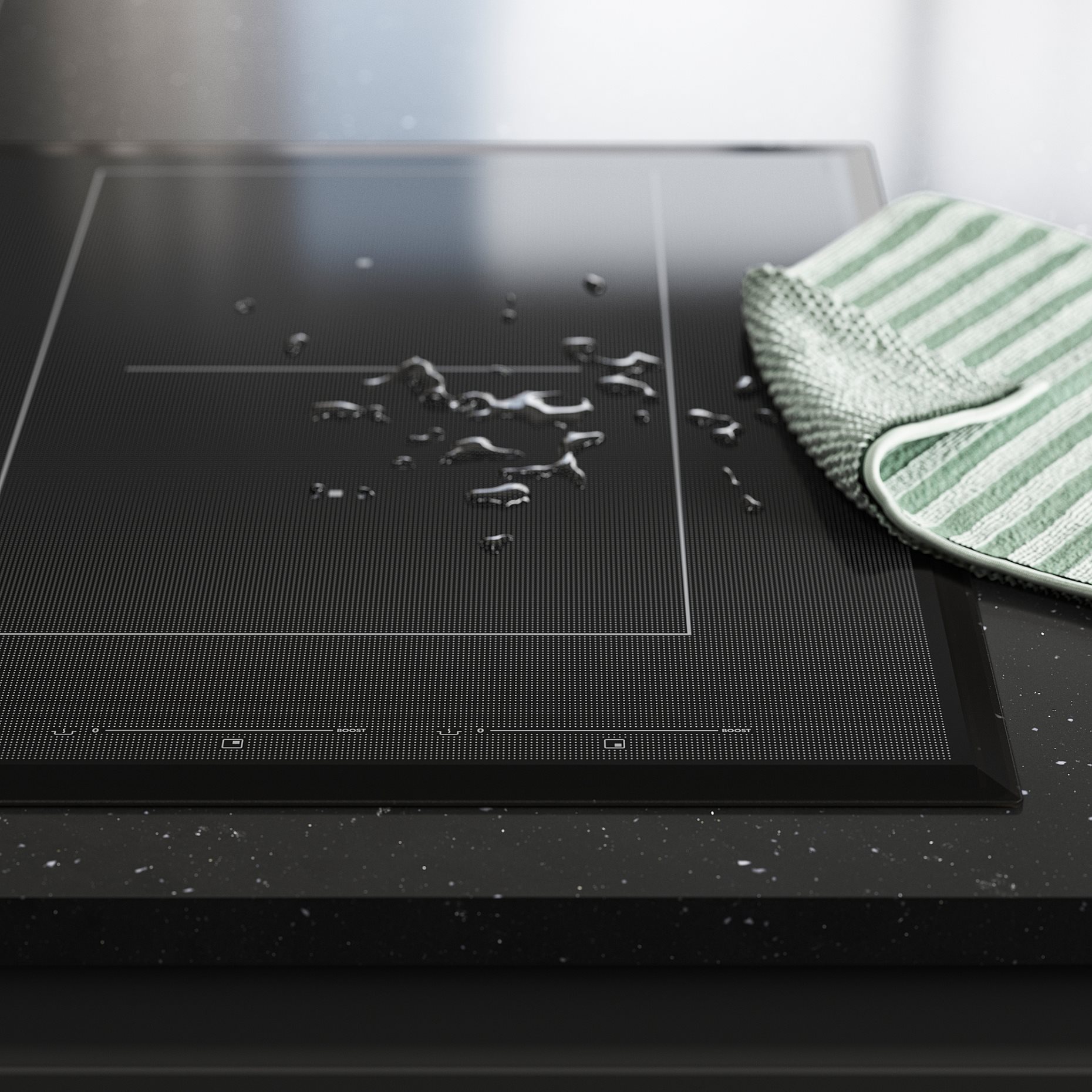 TÄCKNAN, induction hob/interior extractor with recirculation kit/IKEA 500, 83 cm, 196.125.14