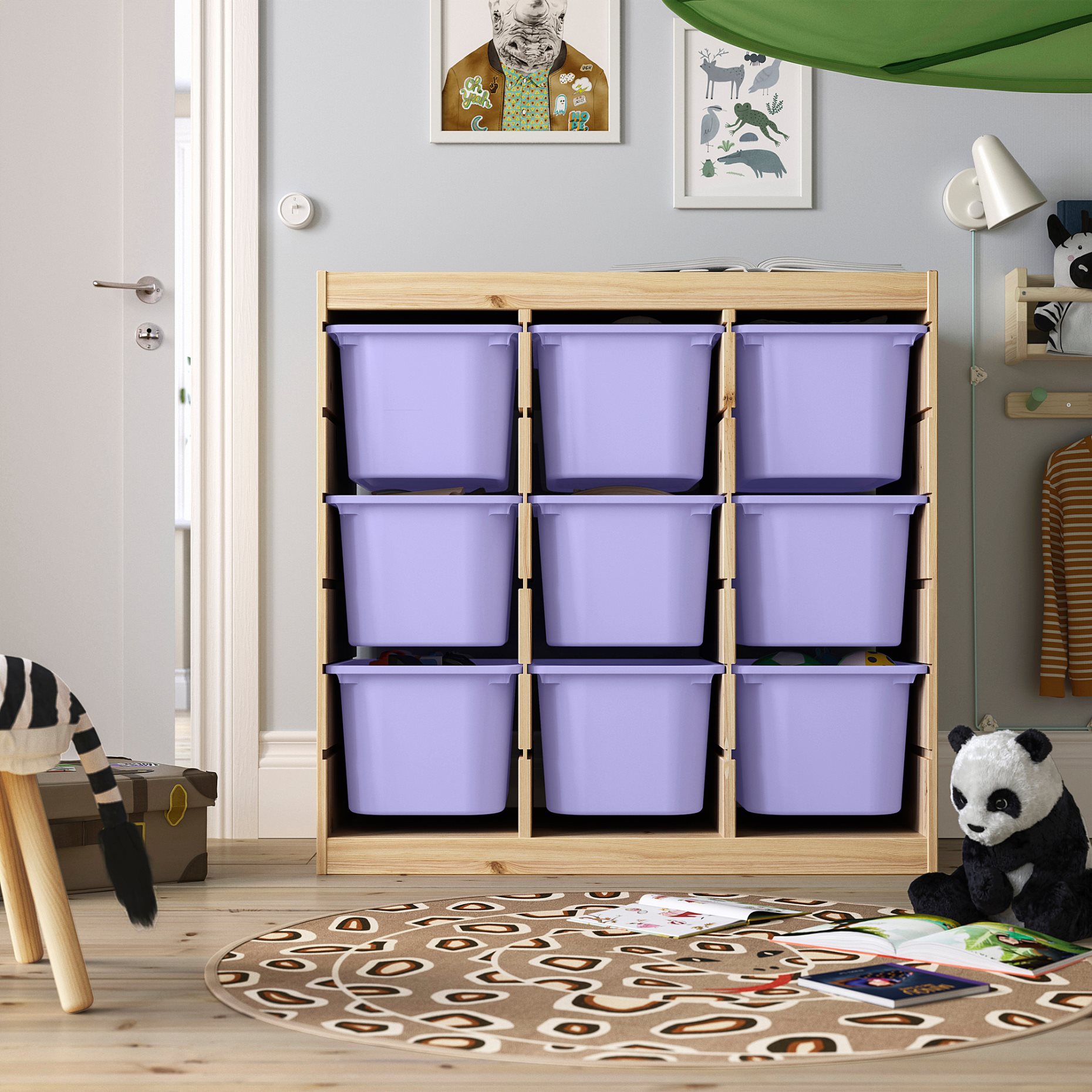 TROFAST, storage combination room divider with boxes, 93x44x91 cm, 196.125.66