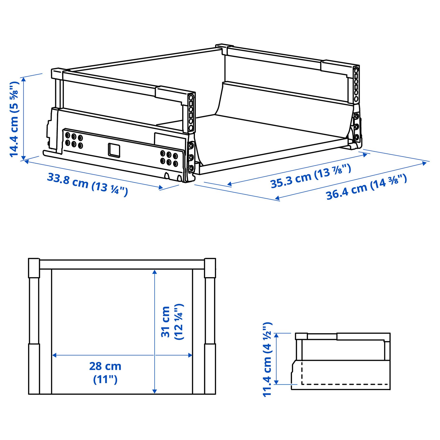 MAXIMERA, drawer medium, 40x37 cm, 202.850.35
