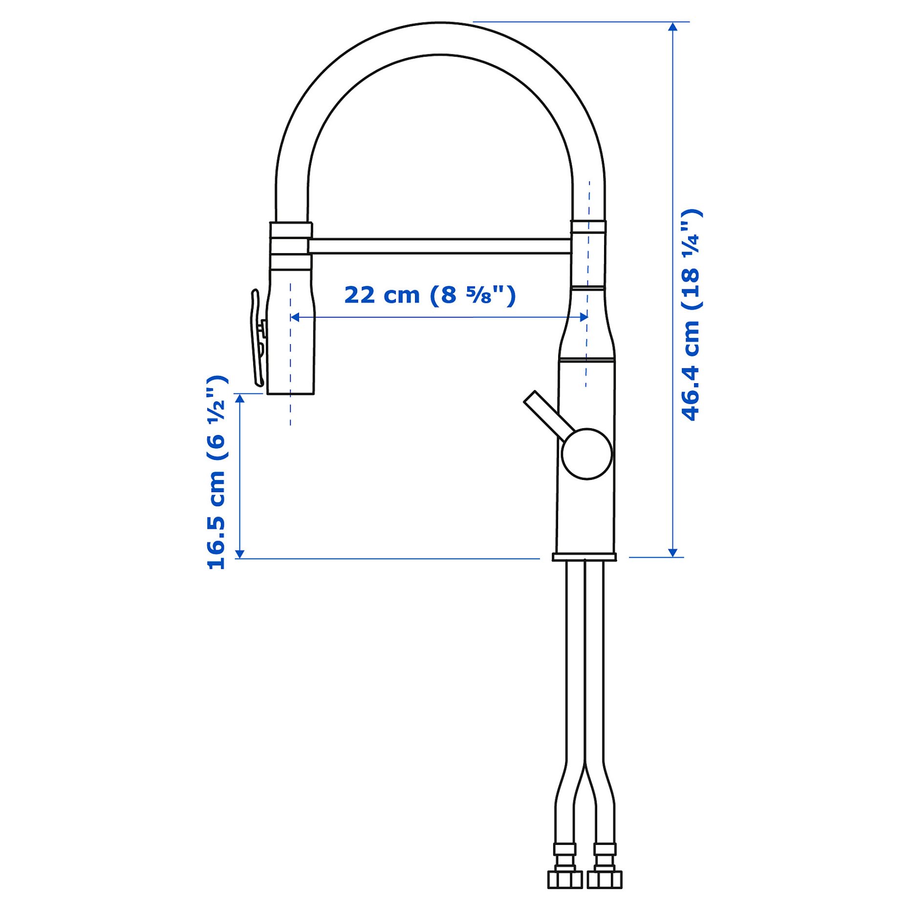 TOLLSJÖN, kitchen mixer tap/handspray, 203.416.92