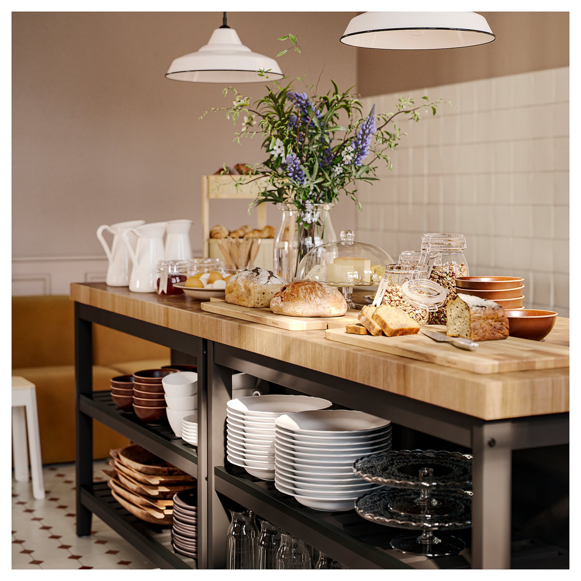 VADHOLMA, kitchen island, 126x79x90 cm, 203.591.54