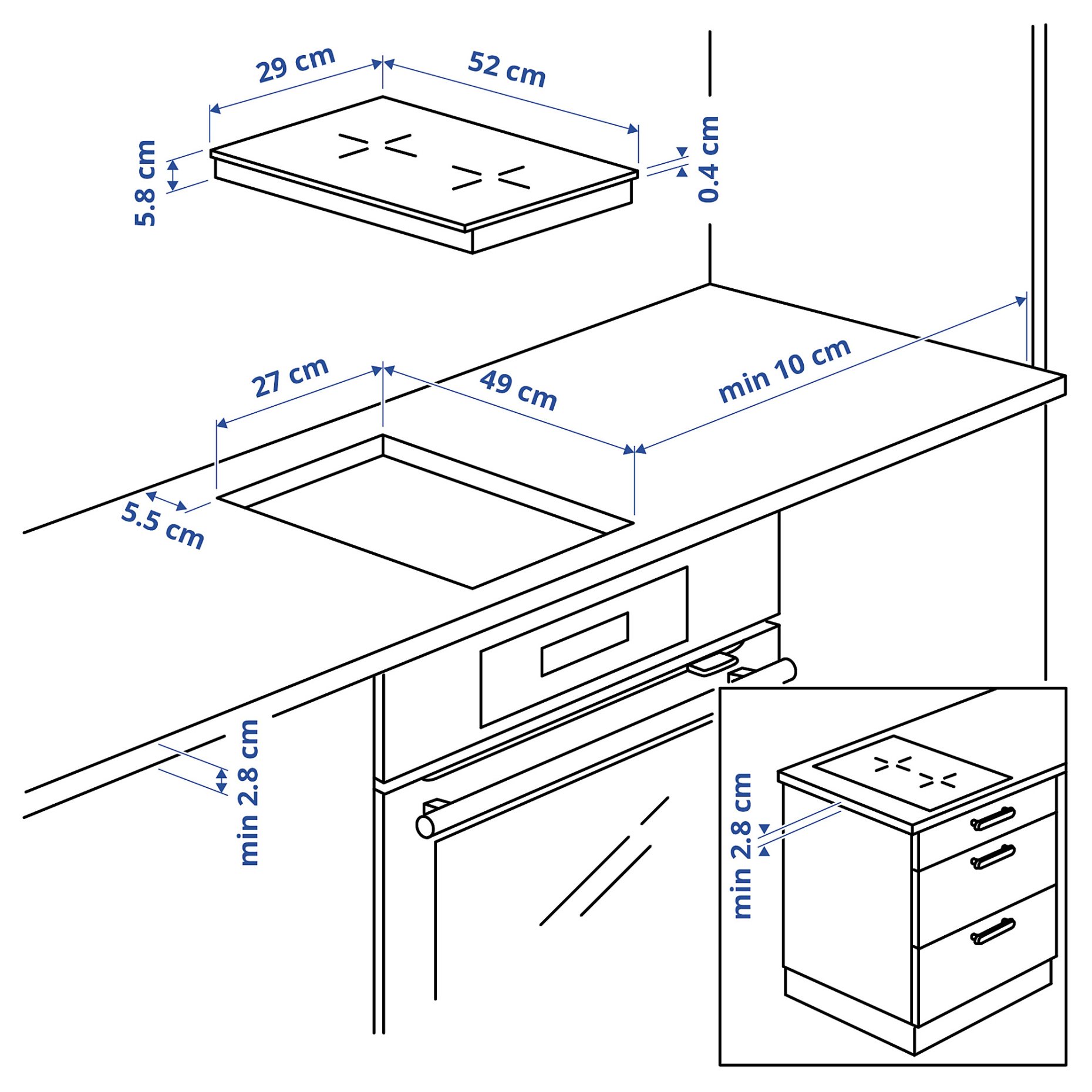 VÄLBILDAD, επαγωγική εστία/IKEA 300, 29 cm, 204.675.92