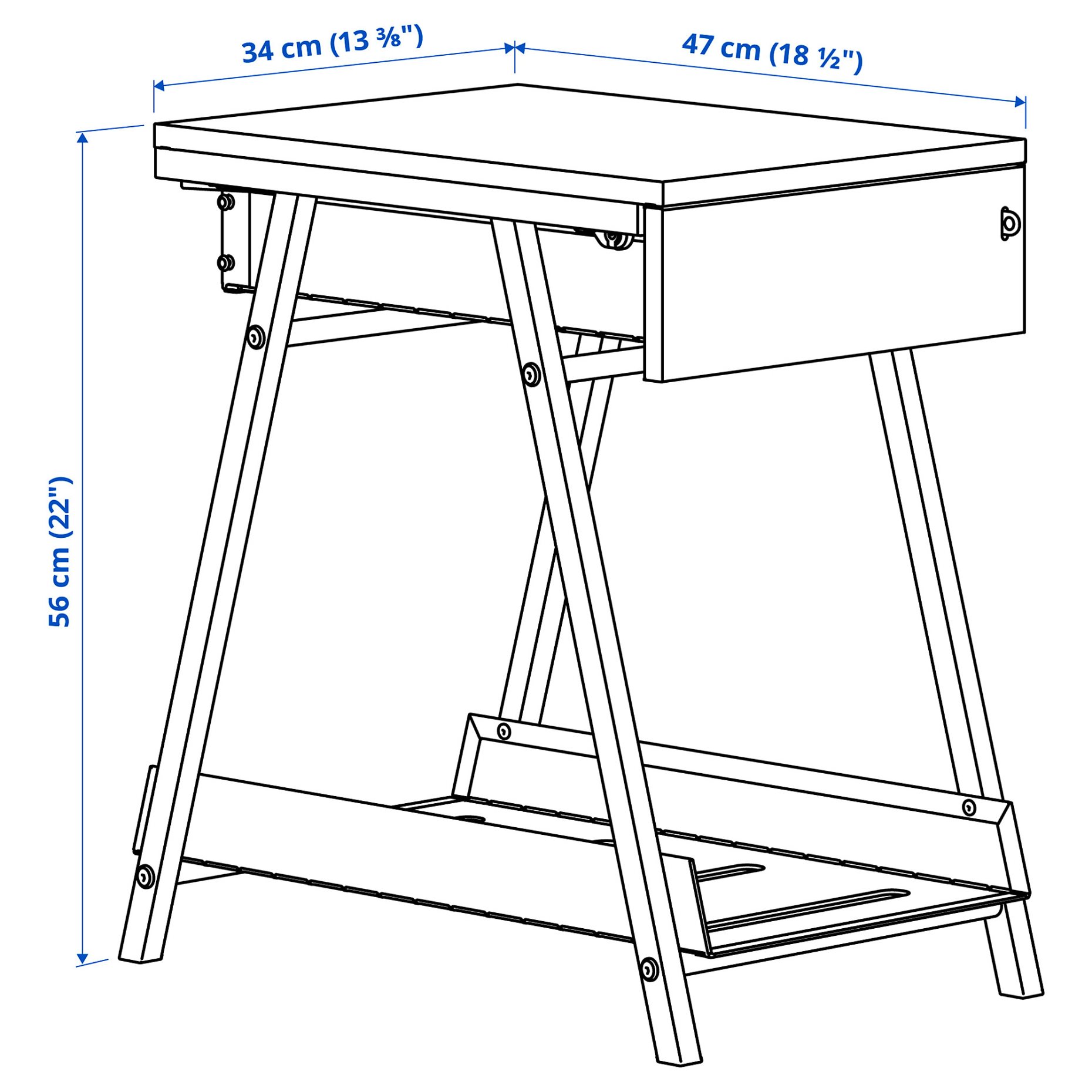 TROTTEN, drawer unit, 34x56 cm, 204.747.62