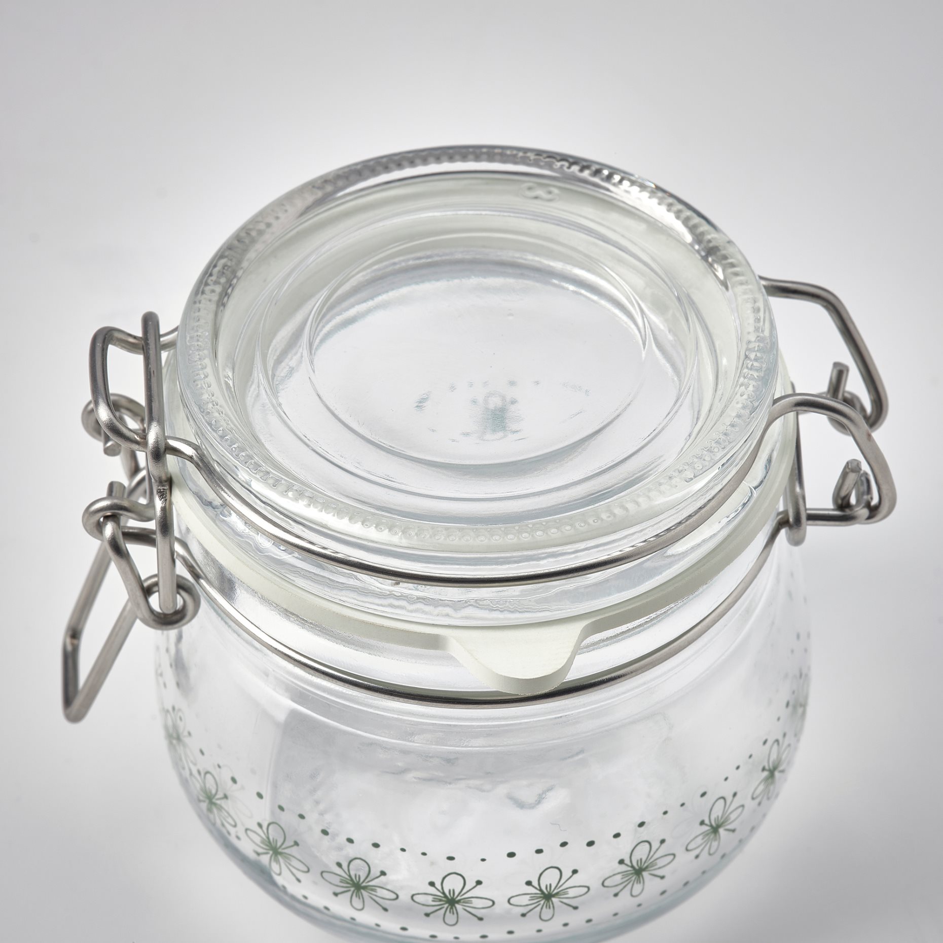 KORKEN, jar with lid patterned/0.13 l, 3 pack, 205.159.94
