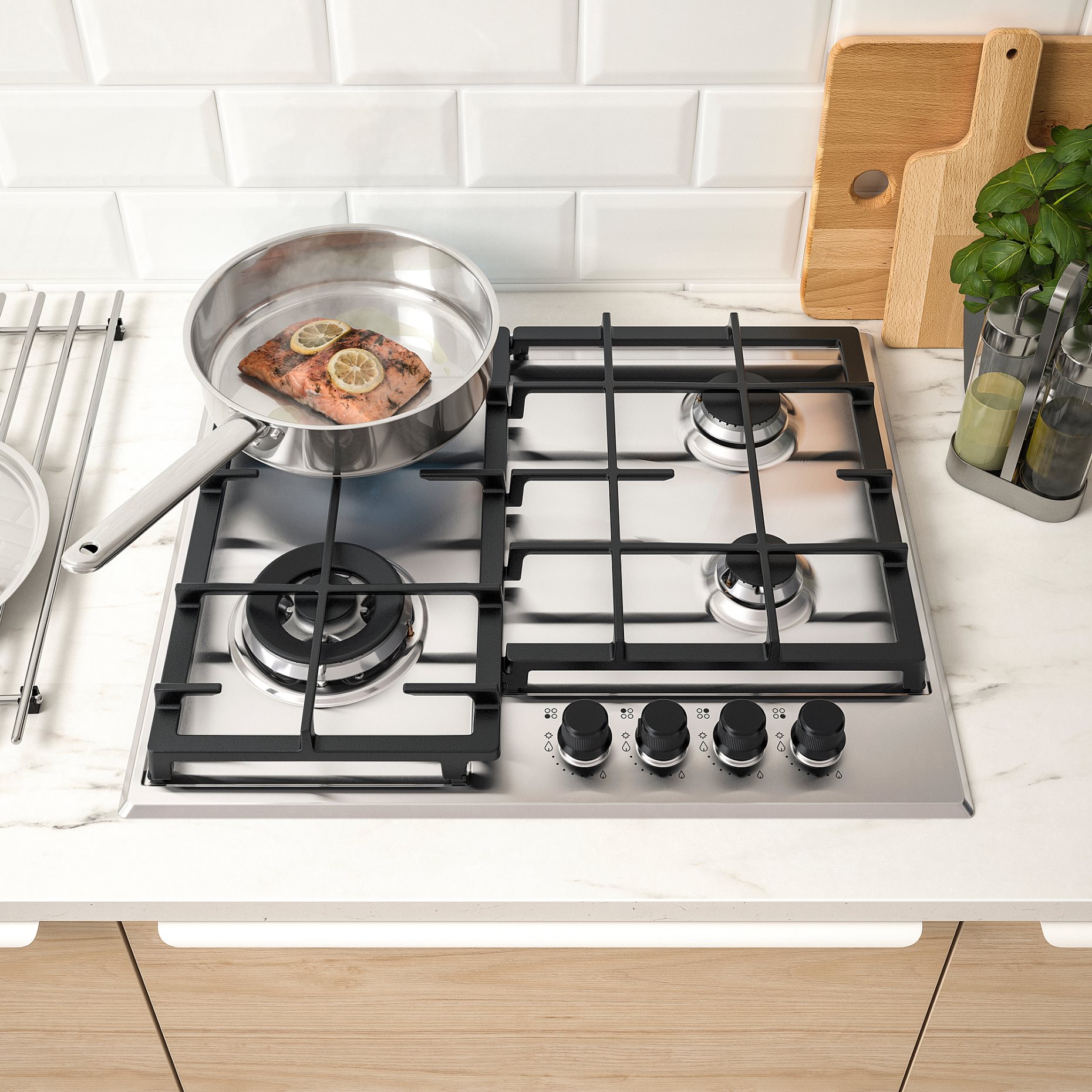 SKÅLAN, gas hob/IKEA 300, 59 cm, 205.234.23