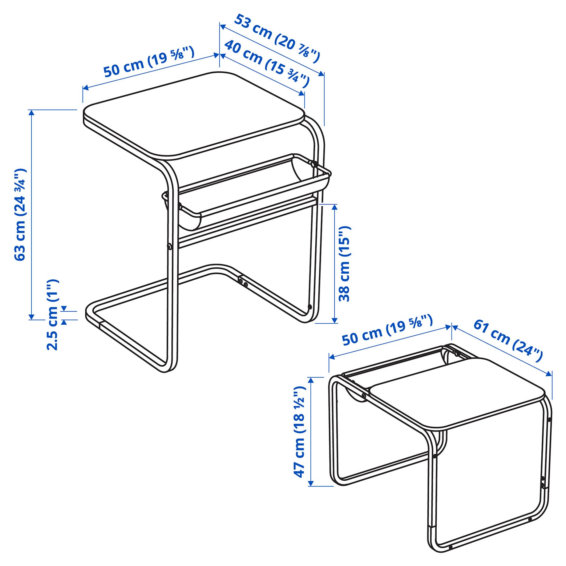 OLSERÖD, side table, 53x50 cm, 205.253.56
