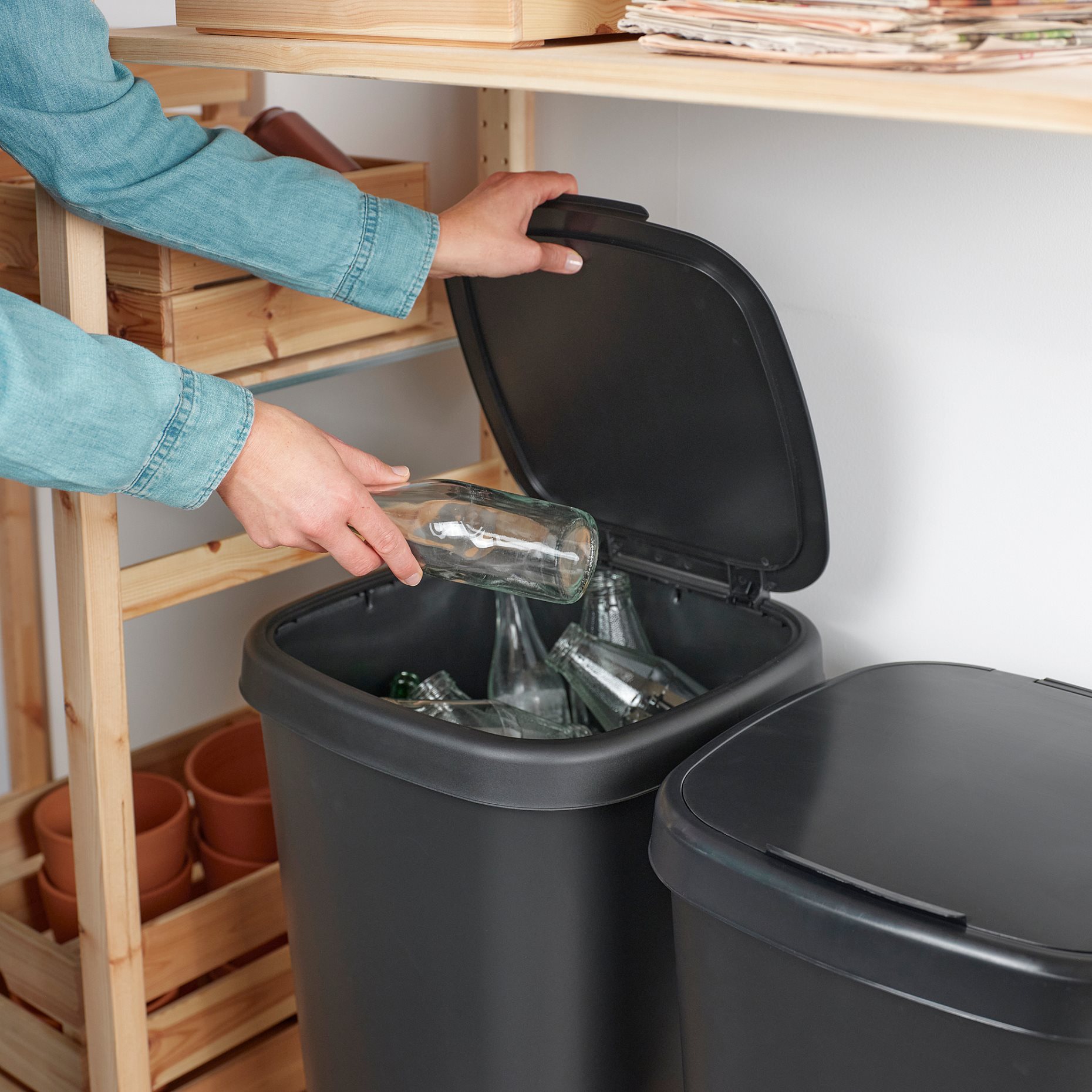 LÖVKVAST, bin with lid, 50 l, 205.310.98