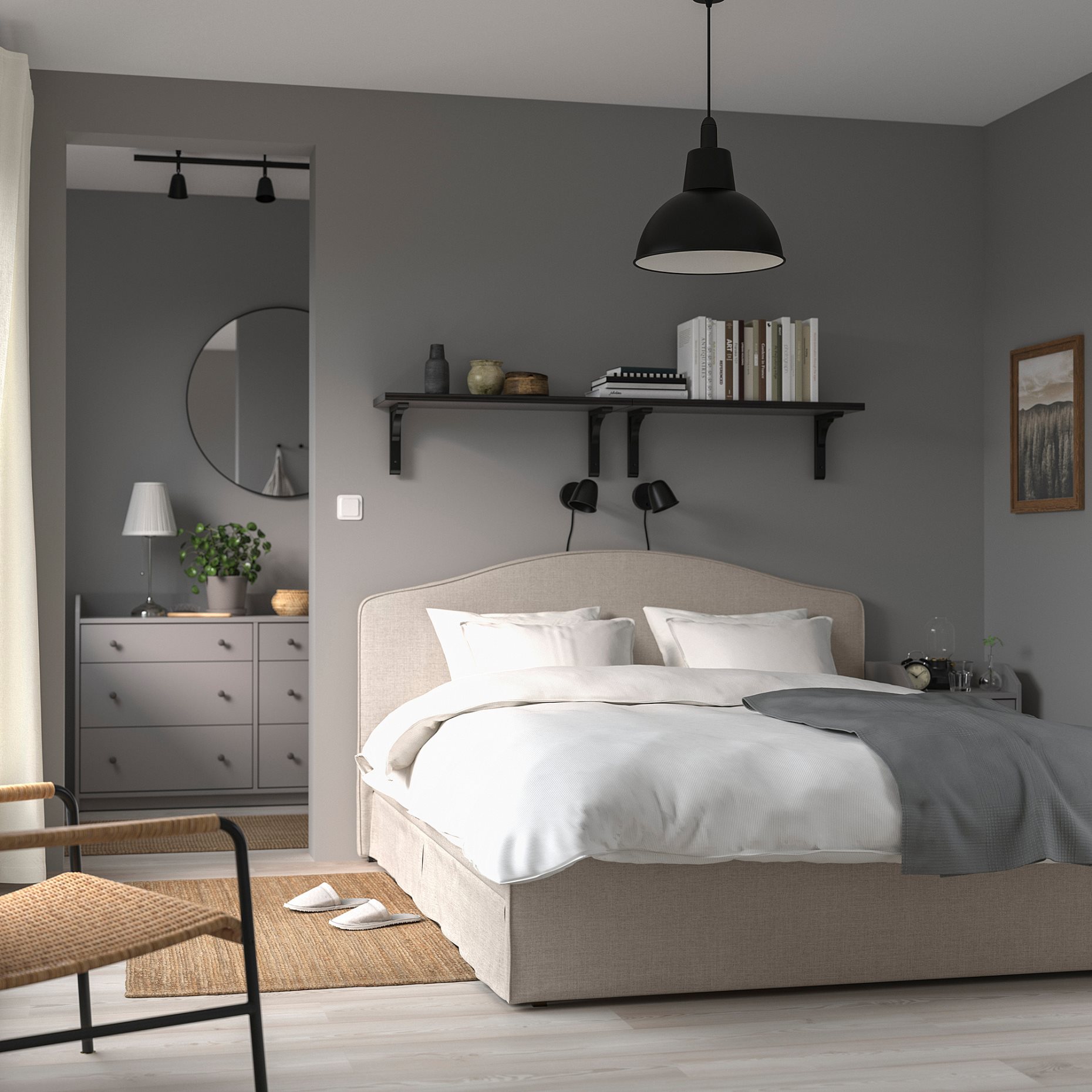 RAMNEFJALL, cover bed frame, 140x200 cm, 205.589.74