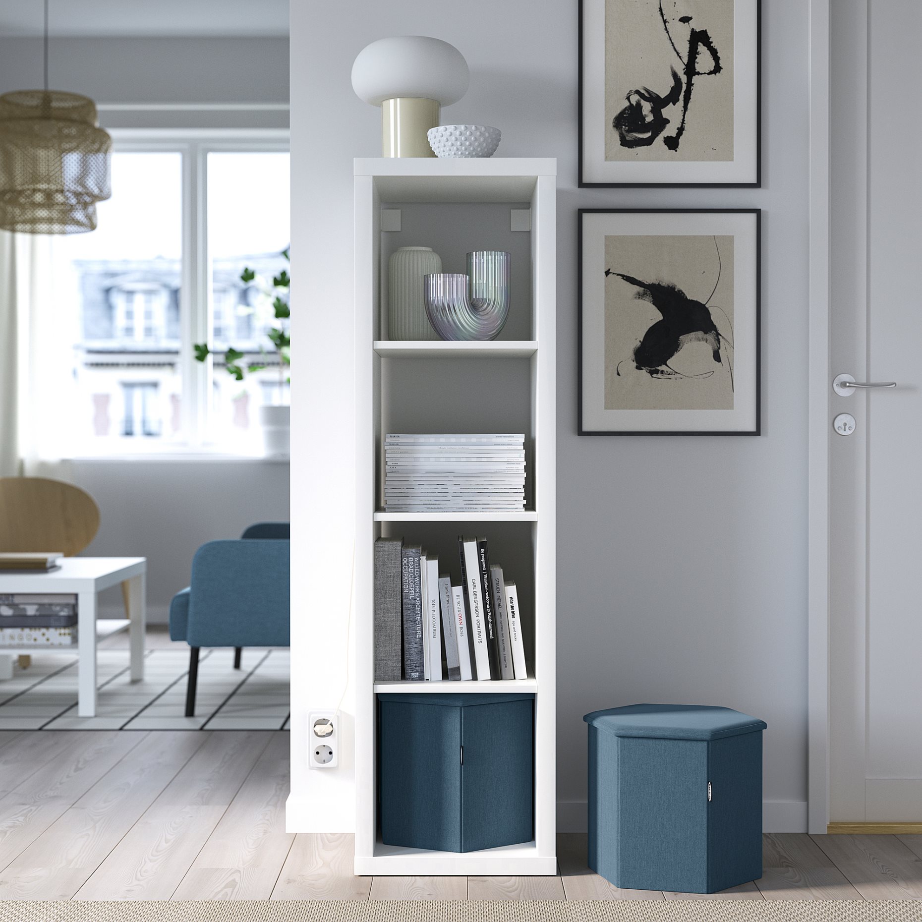 KJUGE, pouffe with storage, 205.655.21