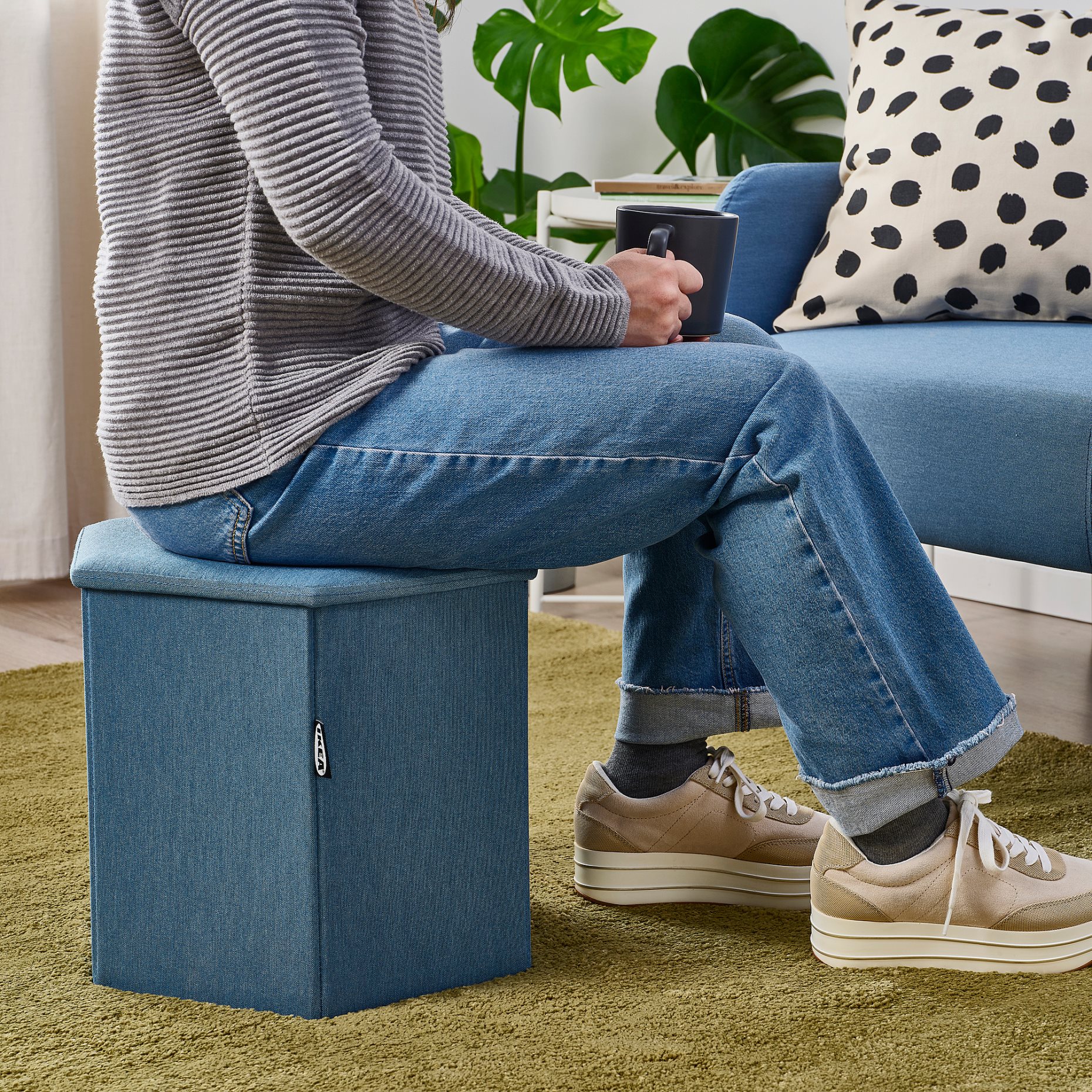 KJUGE, pouffe with storage, 205.655.21
