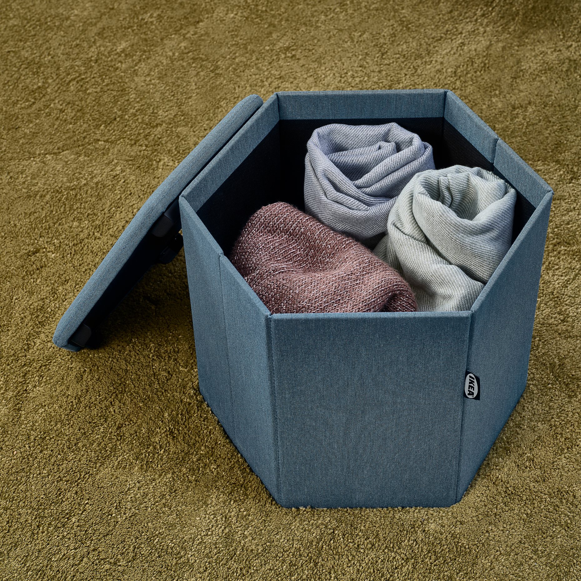 KJUGE, pouffe with storage, 205.655.21