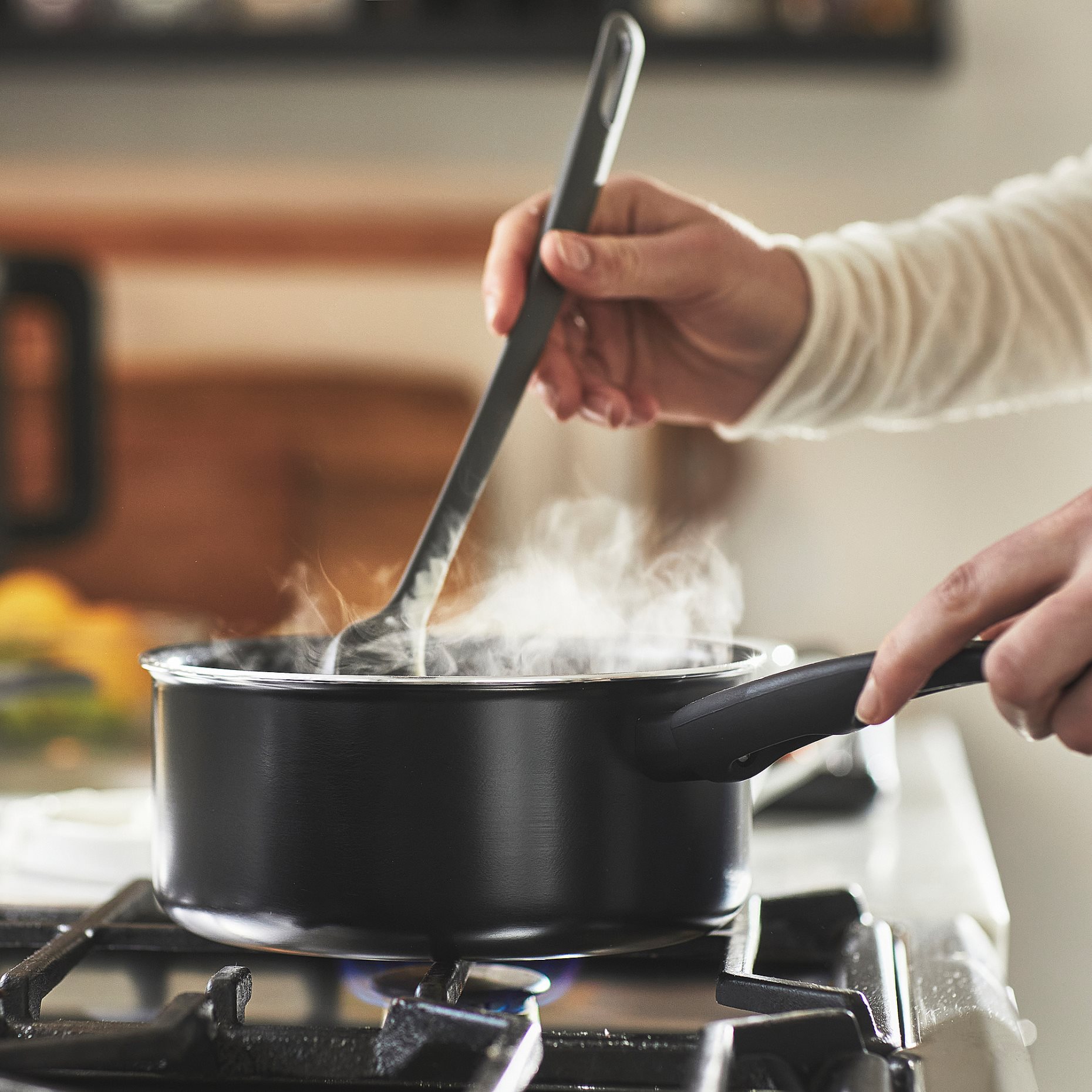 HEMLAGAD, pot with lid non-stick coating, 2 l, 205.809.13