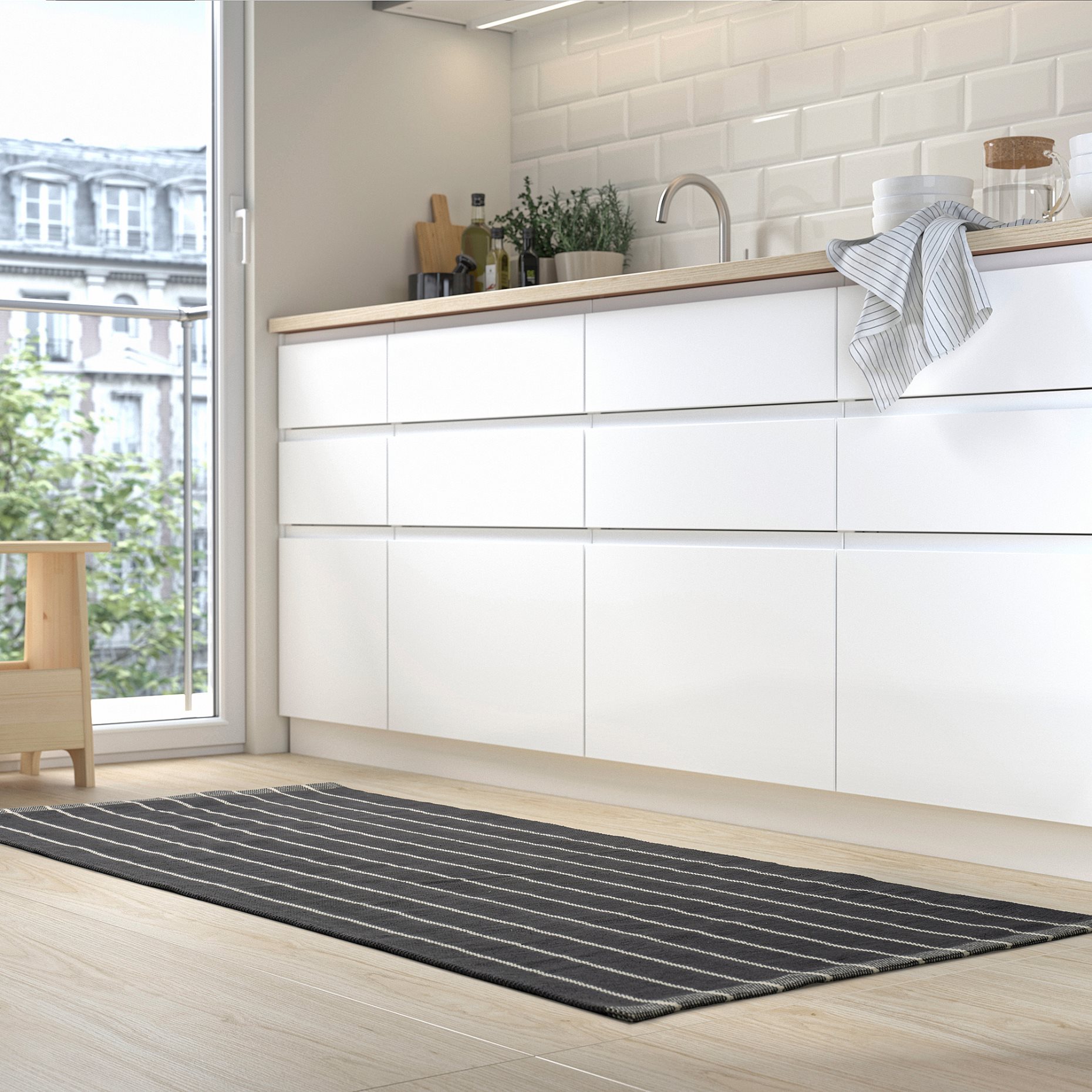 RIDSTIG, rug flatwoven, 80x180 cm, 206.009.68