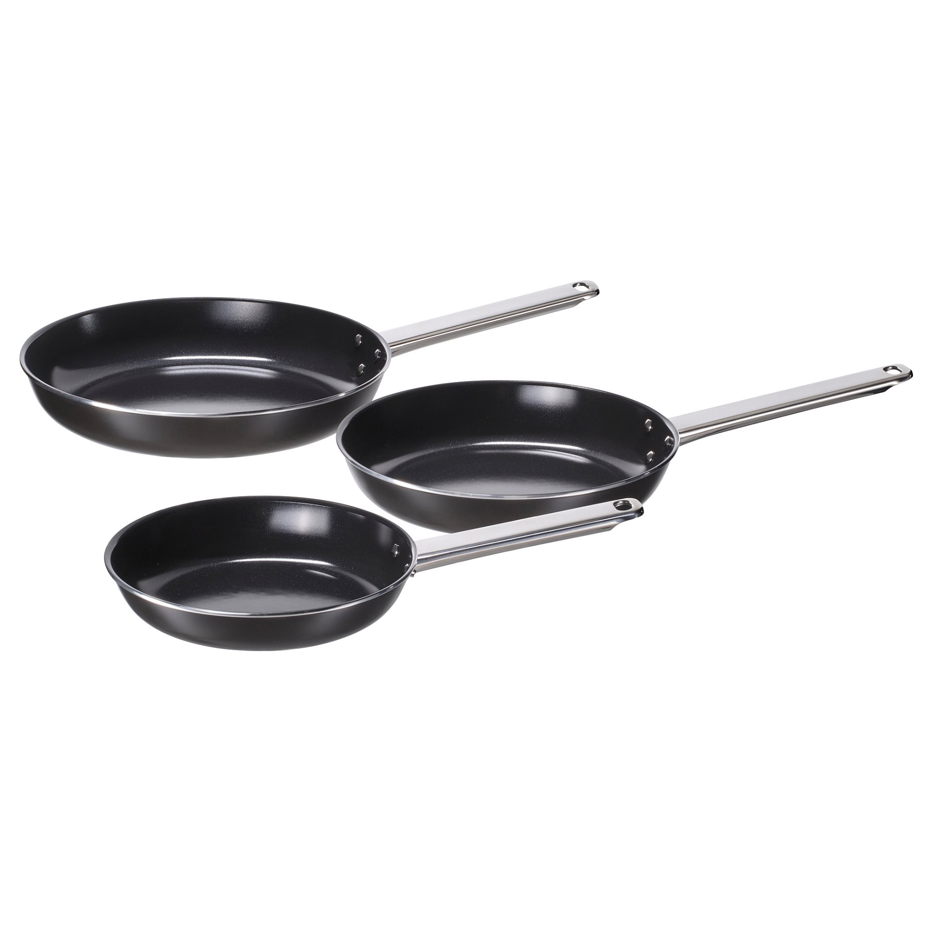 GULDÖRING, frying pan with non-stick coating , set of 3, 206.094.69