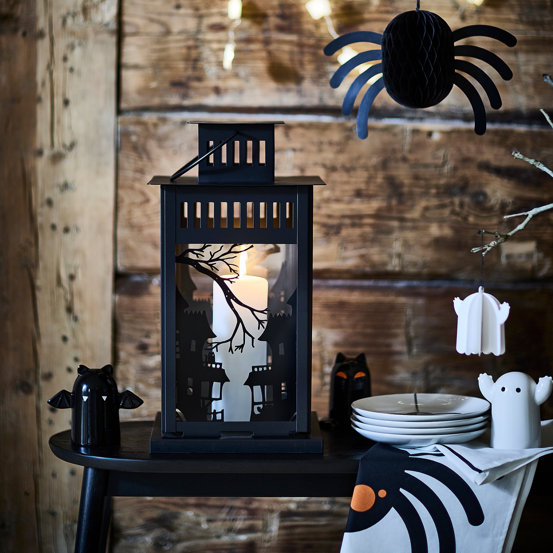 KUSTFYR 2026, lantern for pillar candle in/outdoor, 44 cm, 206.300.55