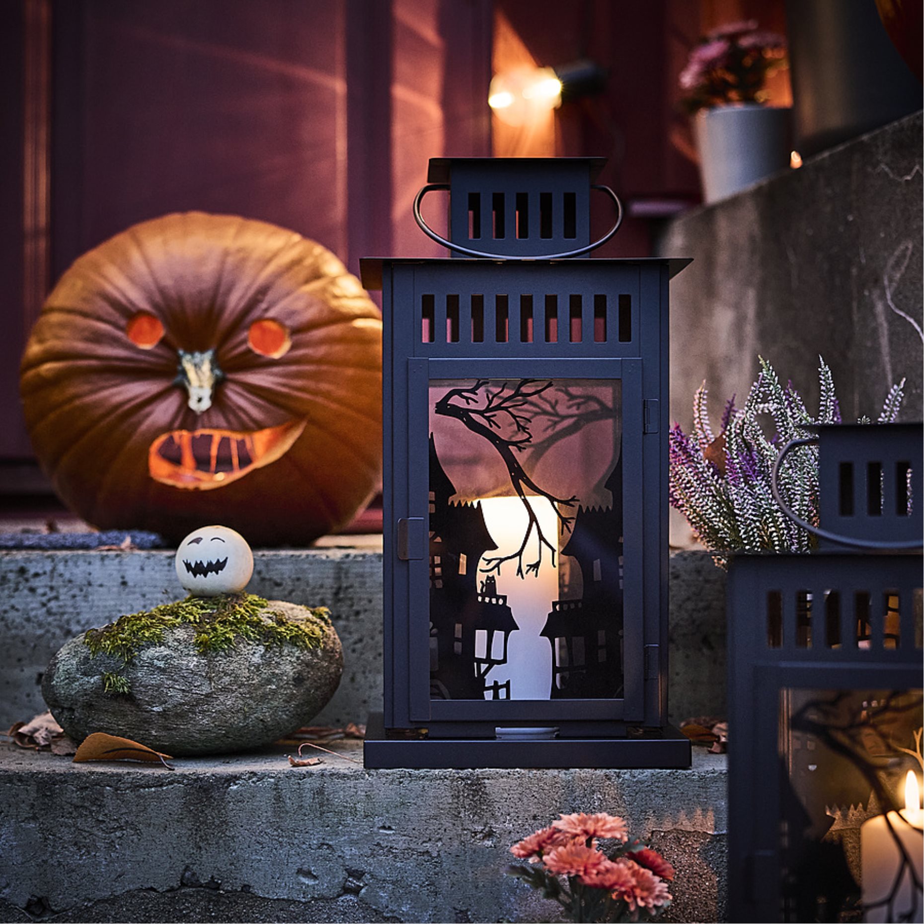 KUSTFYR 2026, lantern for pillar candle in/outdoor, 44 cm, 206.300.55