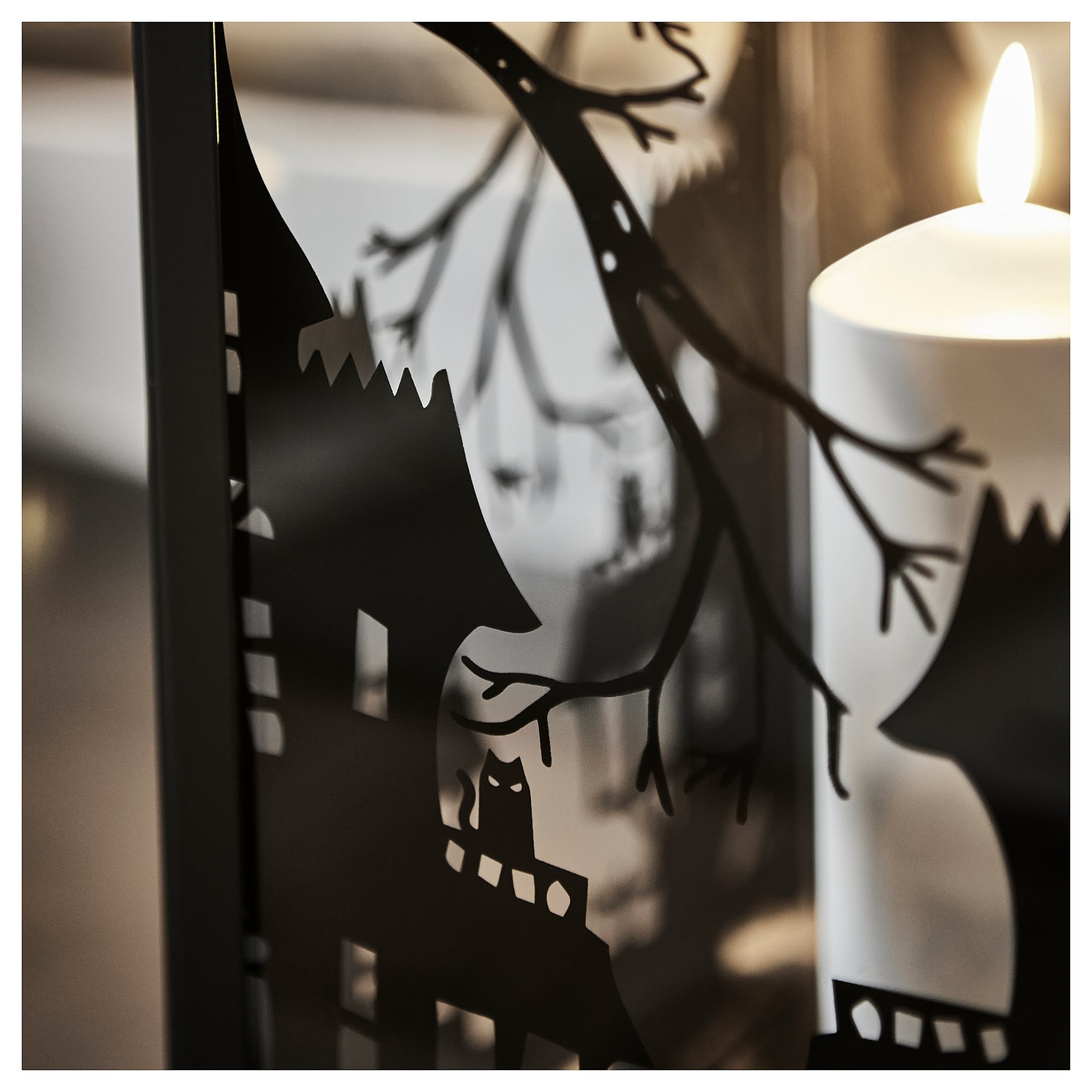 KUSTFYR 2026, lantern for pillar candle in/outdoor, 44 cm, 206.300.55