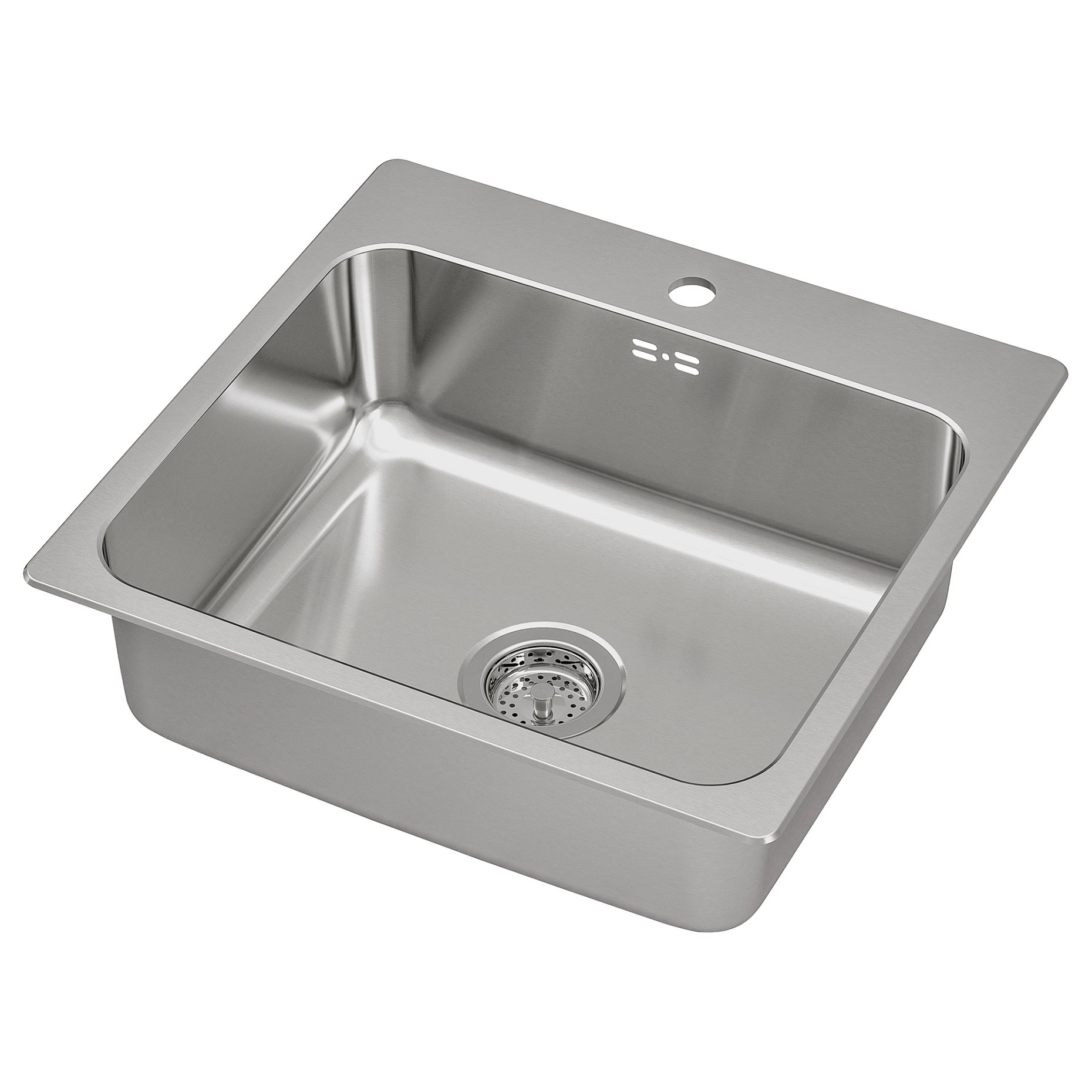 LÅNGUDDEN, inset sink 1 bowl, 56x53 cm, 291.574.77
