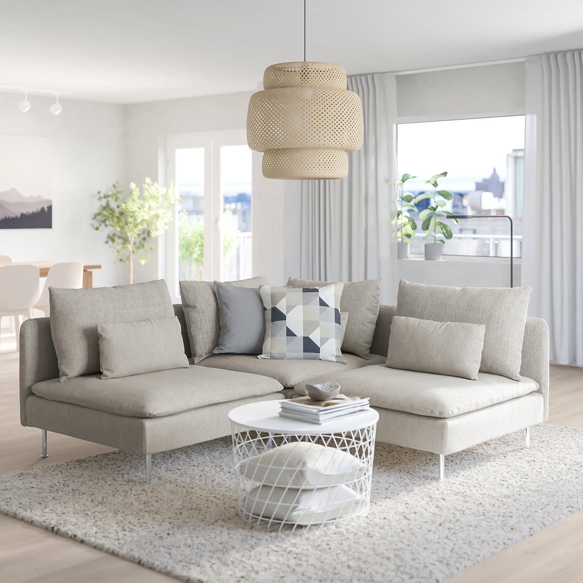 SÖDERHAMN, corner sofa, 3-seat, 293.058.83