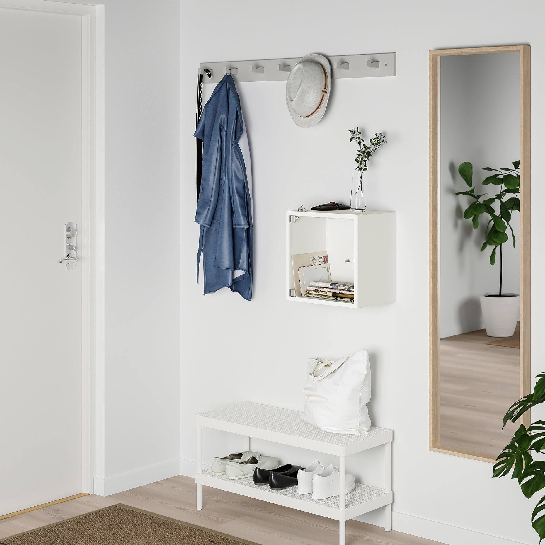 EKET, wall cabinet with glass door, 293.363.56