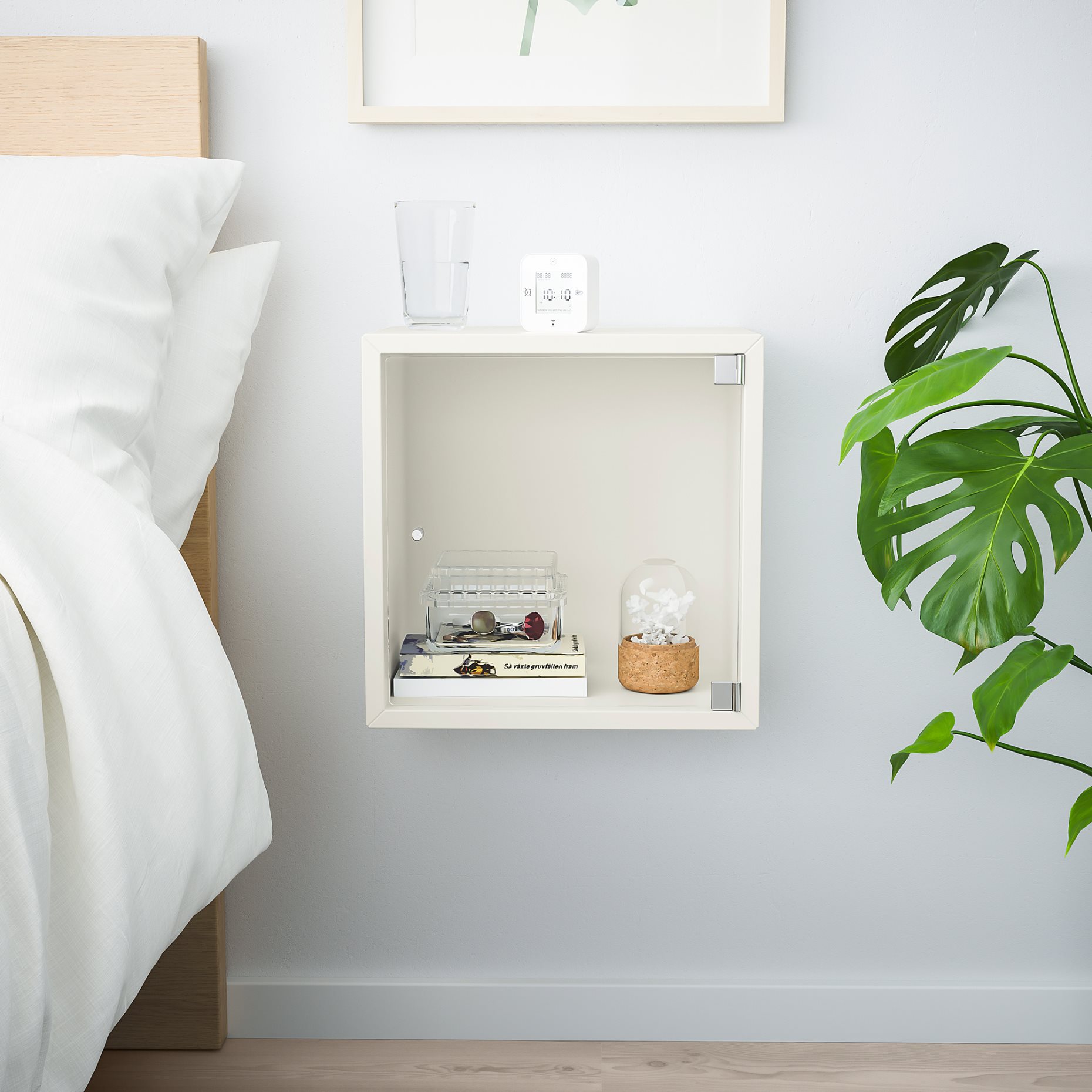 EKET, wall cabinet with glass door, 293.363.56