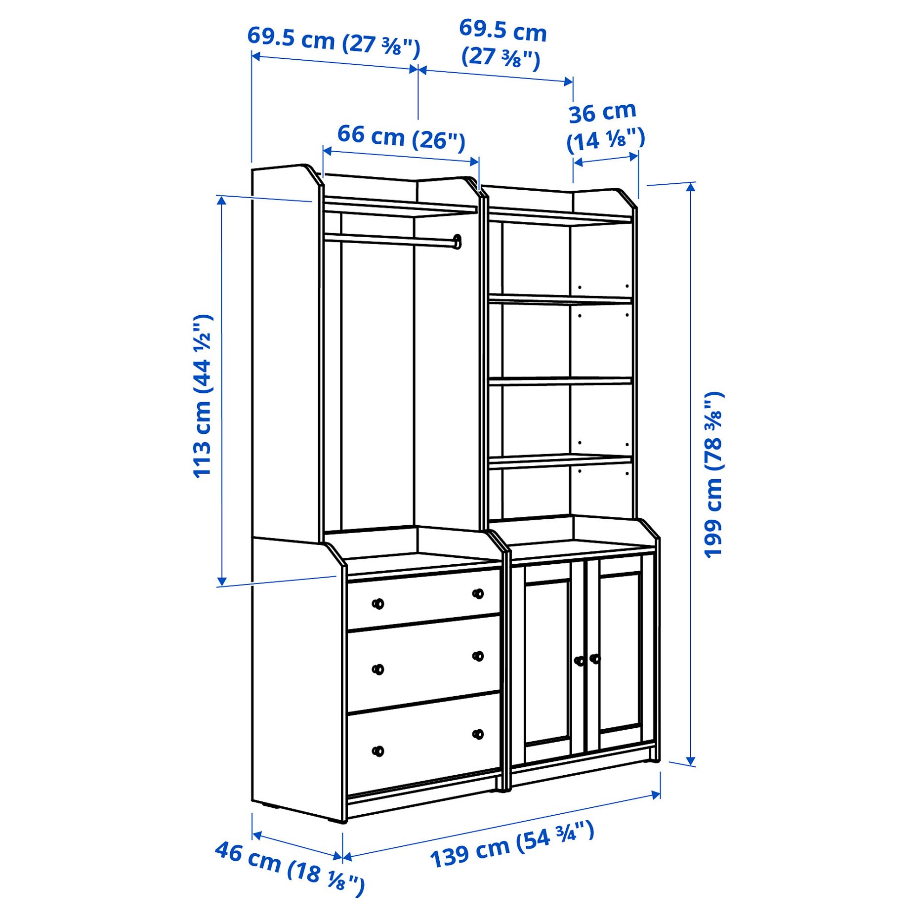 HAUGA, storage combination, 293.886.37