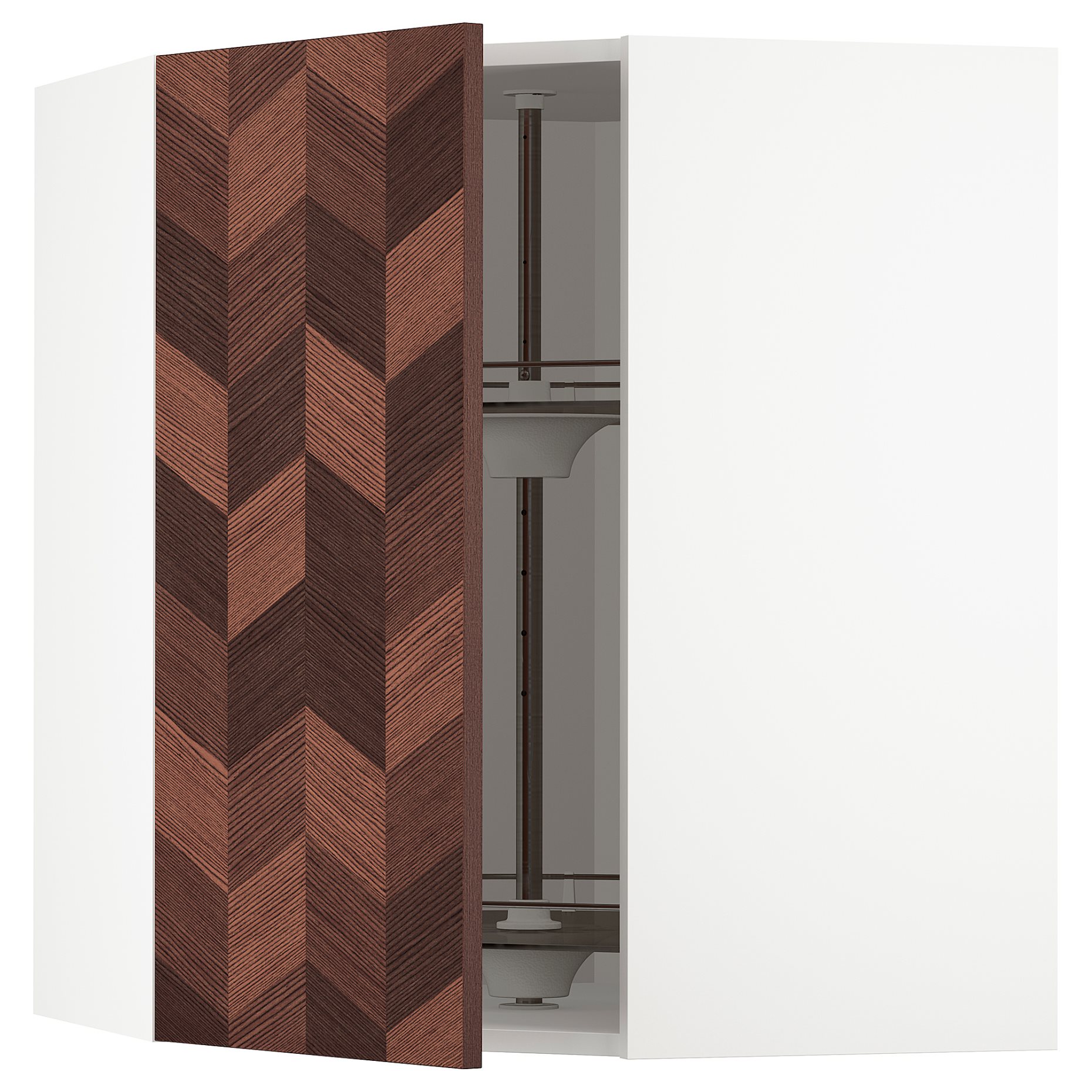 METOD, γωνιακό ντουλάπι τοίχου με καρουζέλ, 68x80 cm, 294.010.21